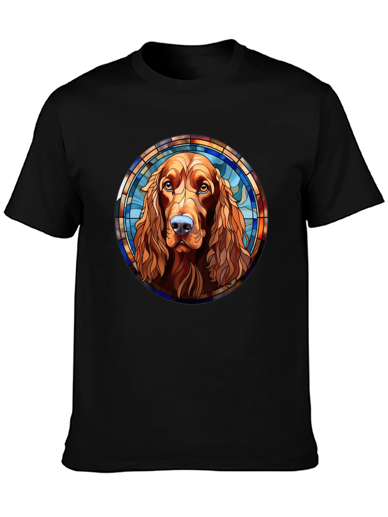 Dog Stained Glass T-Shirt Cocker Spaniel Tee