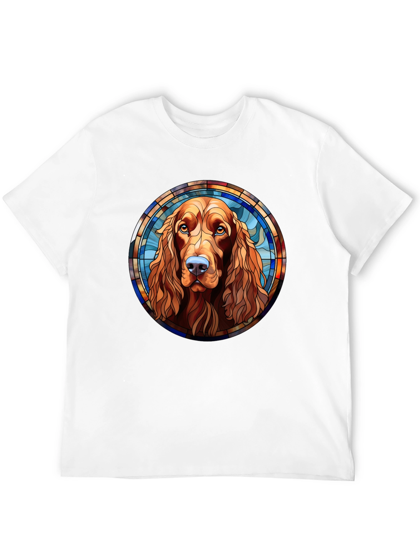 Dog Stained Glass T-Shirt Cocker Spaniel Tee