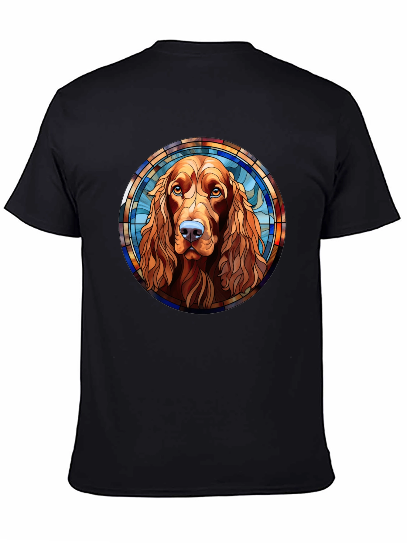 Dog Stained Glass T-Shirt Cocker Spaniel Tee