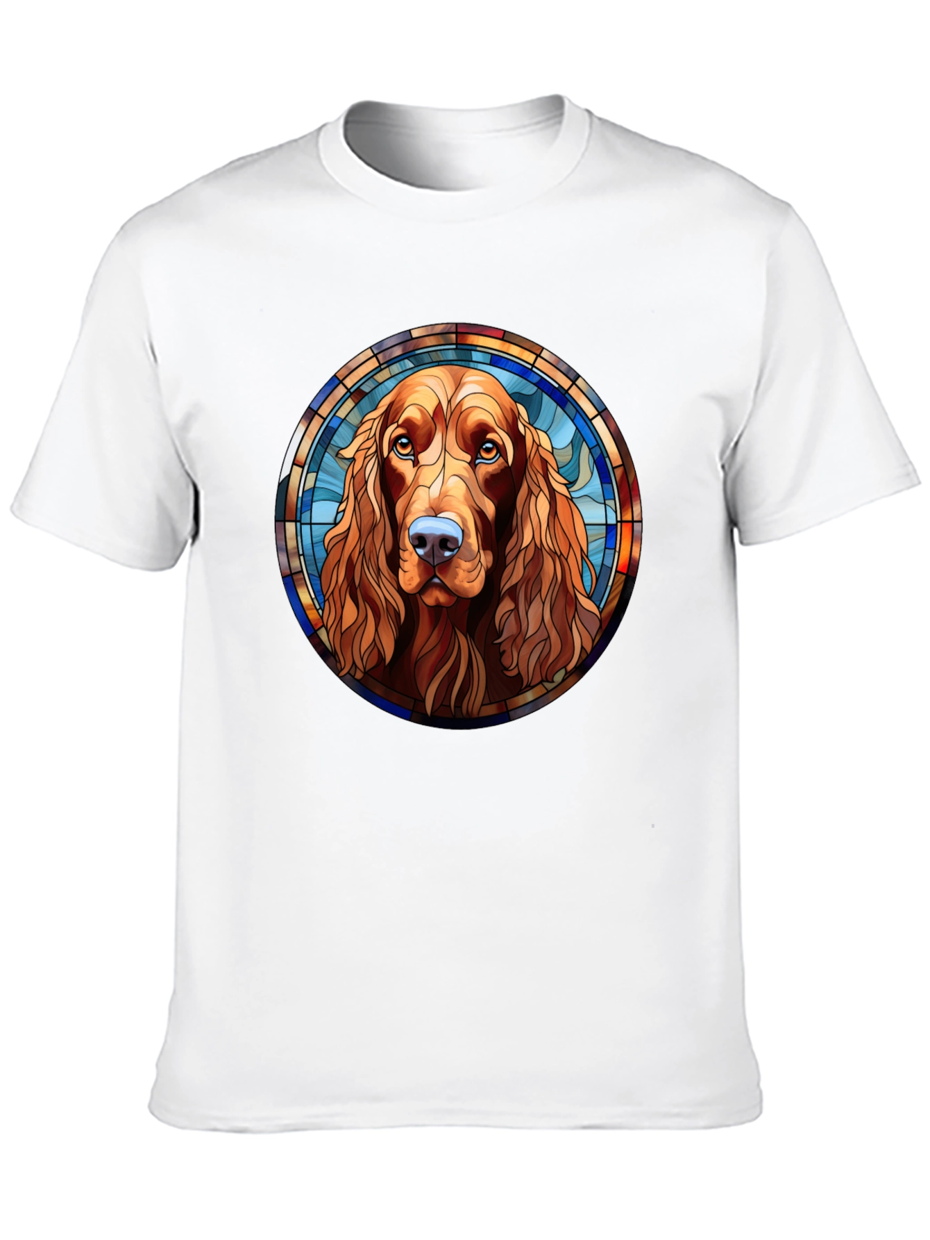 Dog Stained Glass T-Shirt Cocker Spaniel Tee