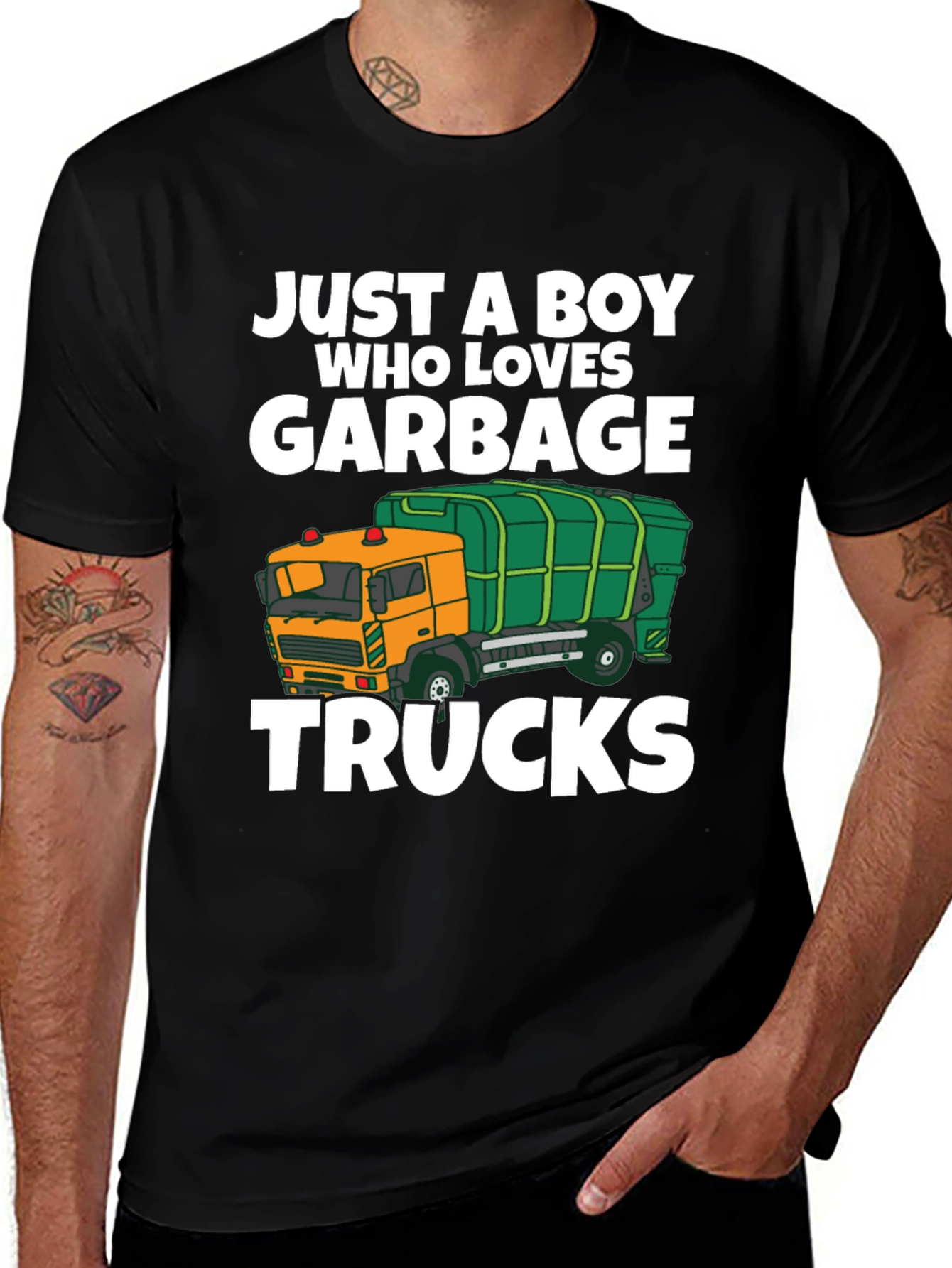 Just a Boy Who Loves Garbage Trucks T-Shirt