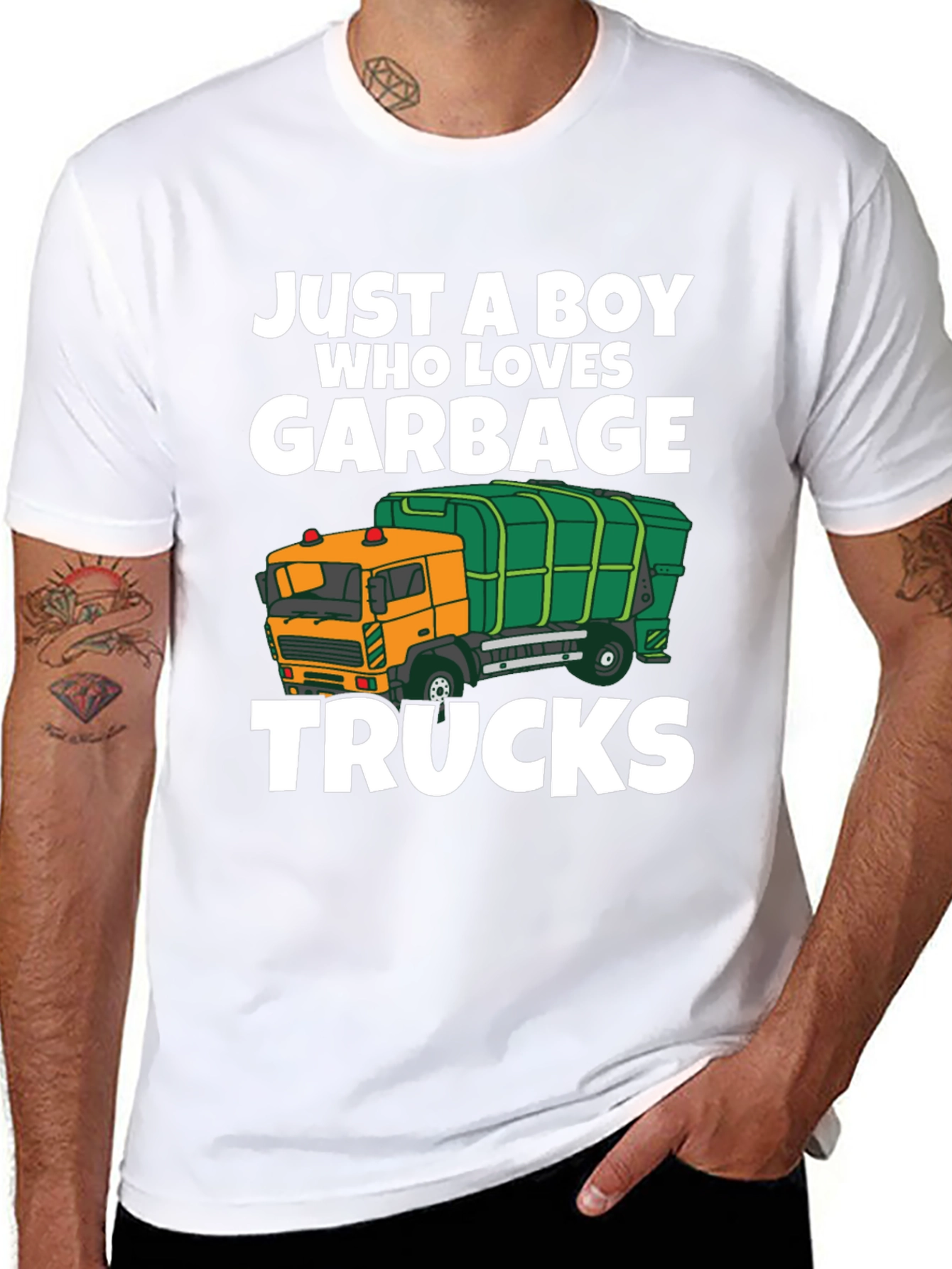 Just a Boy Who Loves Garbage Trucks T-Shirt