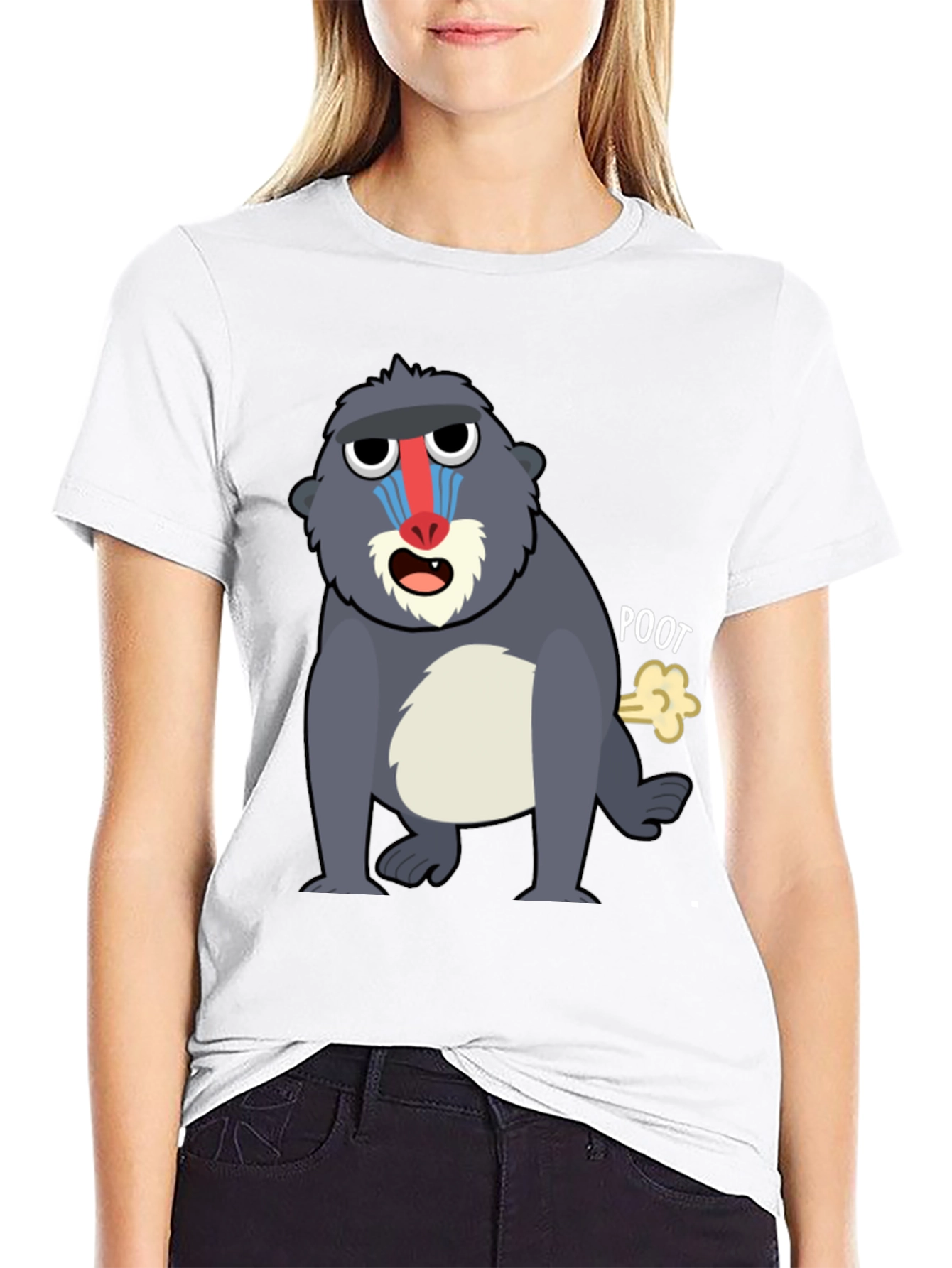 Funny Mandrill Monkey Poot T-Shirt