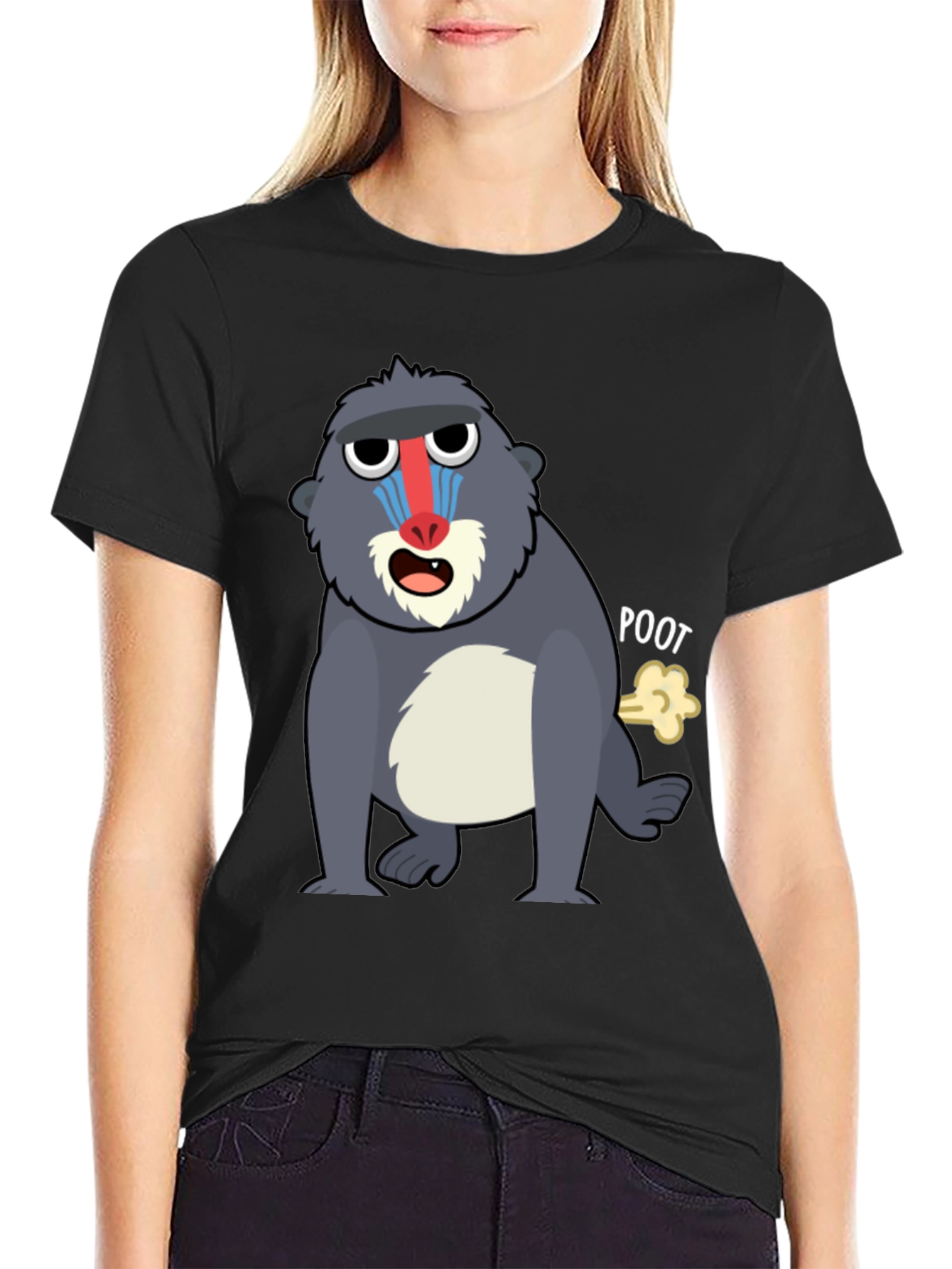 Funny Mandrill Monkey Poot T-Shirt