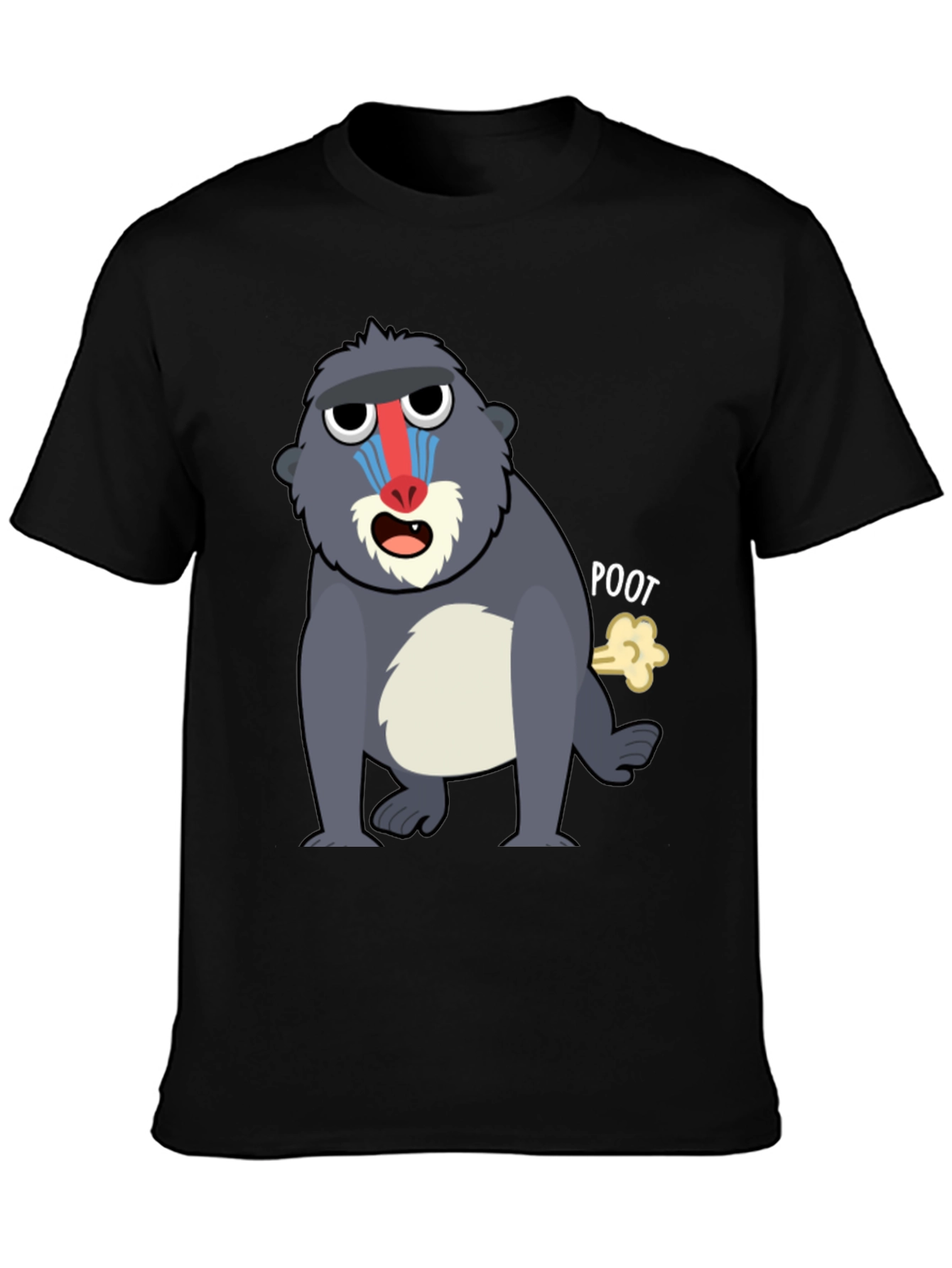 Funny Mandrill Monkey Poot T-Shirt
