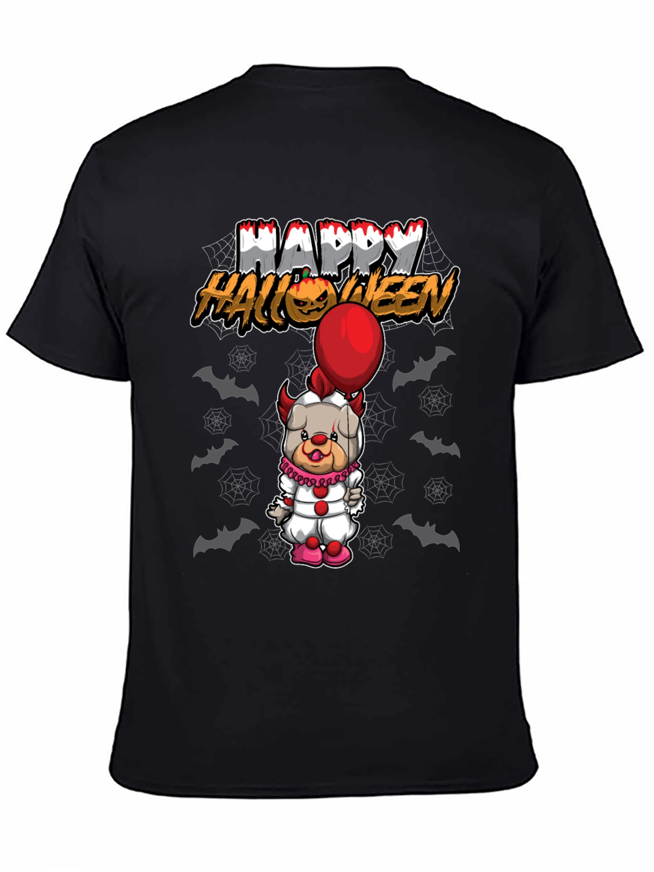 Happy Halloween Bulldog Clown T-Shirt