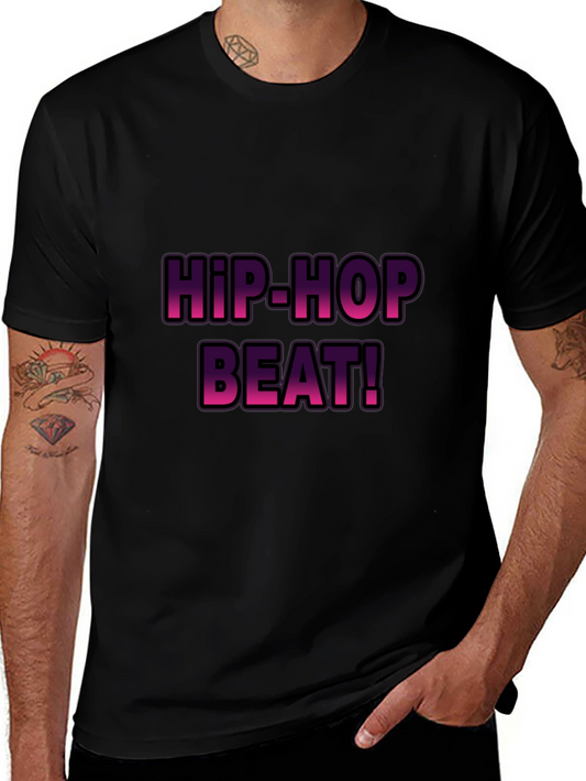 Hip-Hop Beat! Graphic T-Shirt - Stylish Black Tee