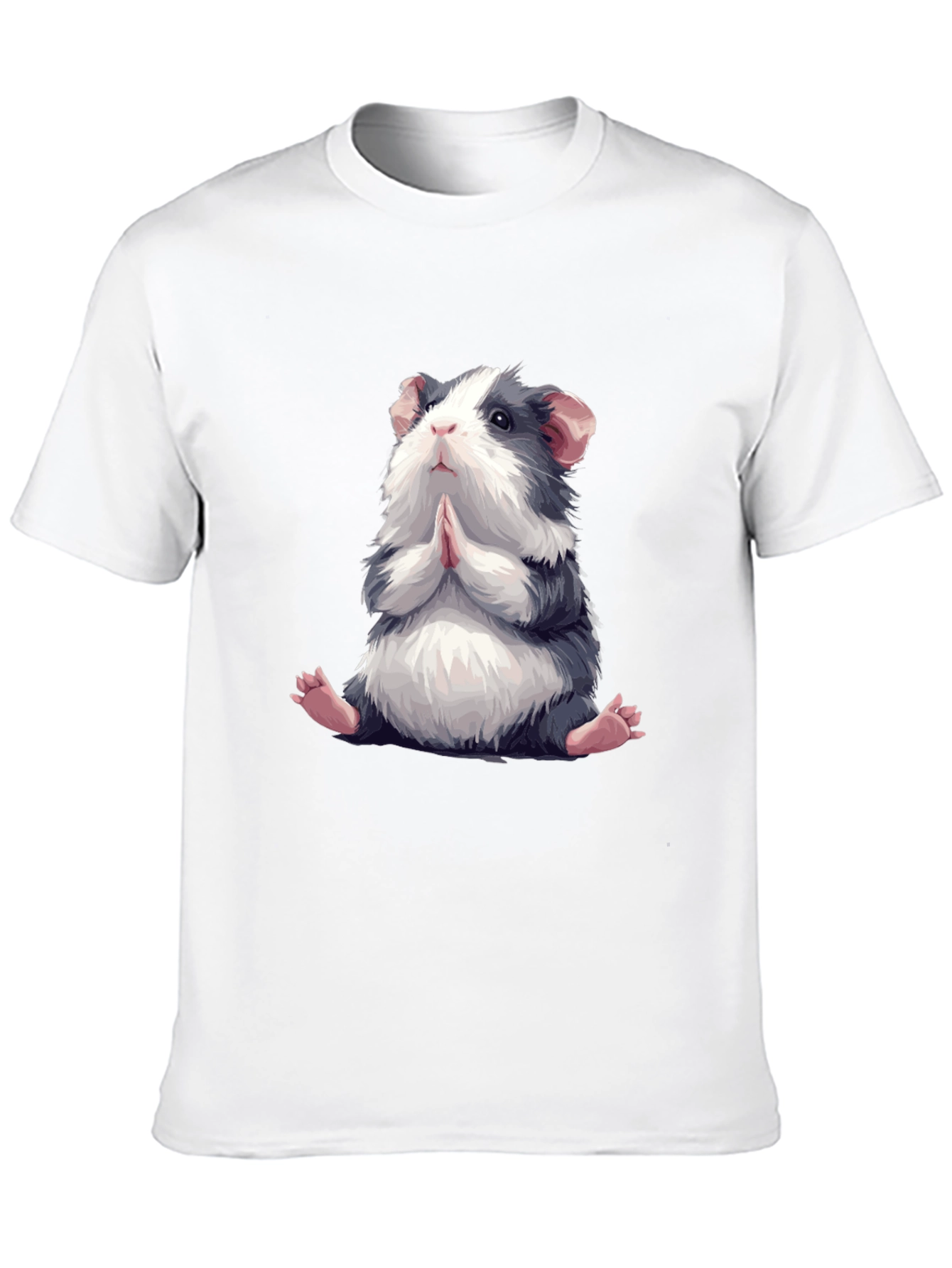 Praying Guinea Pig Graphic Tee - Cute Animal T-Shirt
