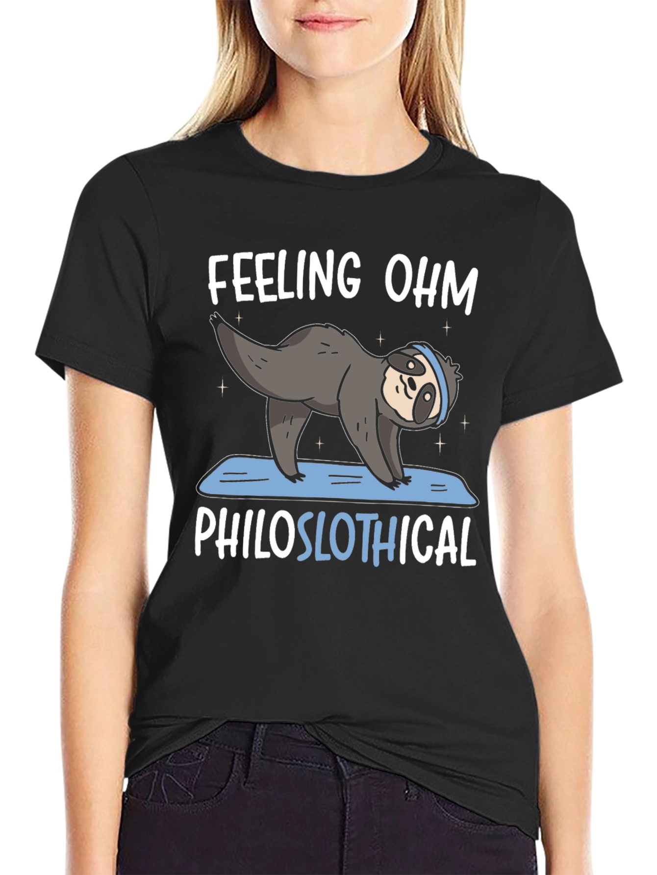 Feeling Ohm Philoslothical Sloth Yoga T-Shirt