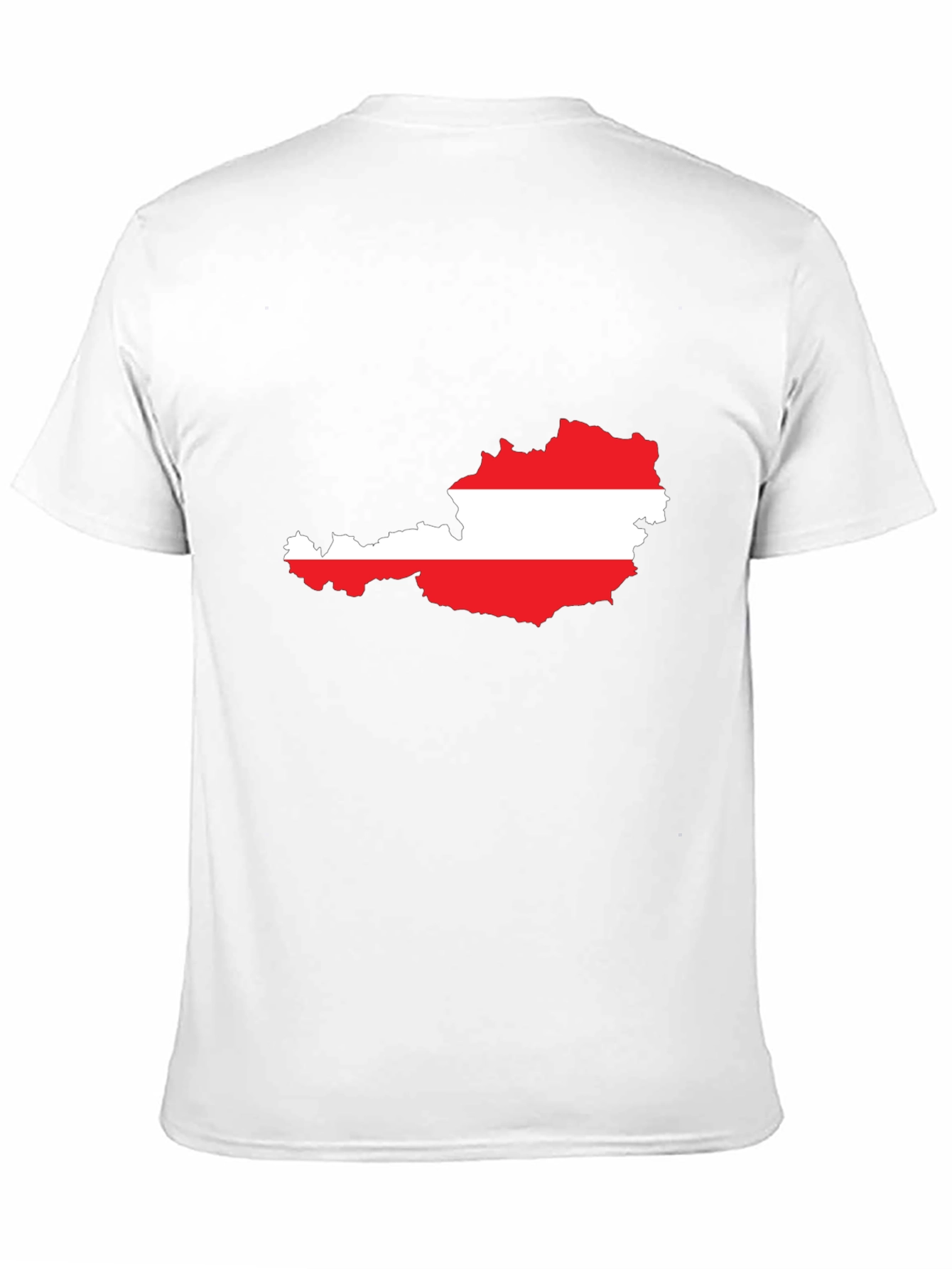 Austria Flag Map T-Shirt - Black