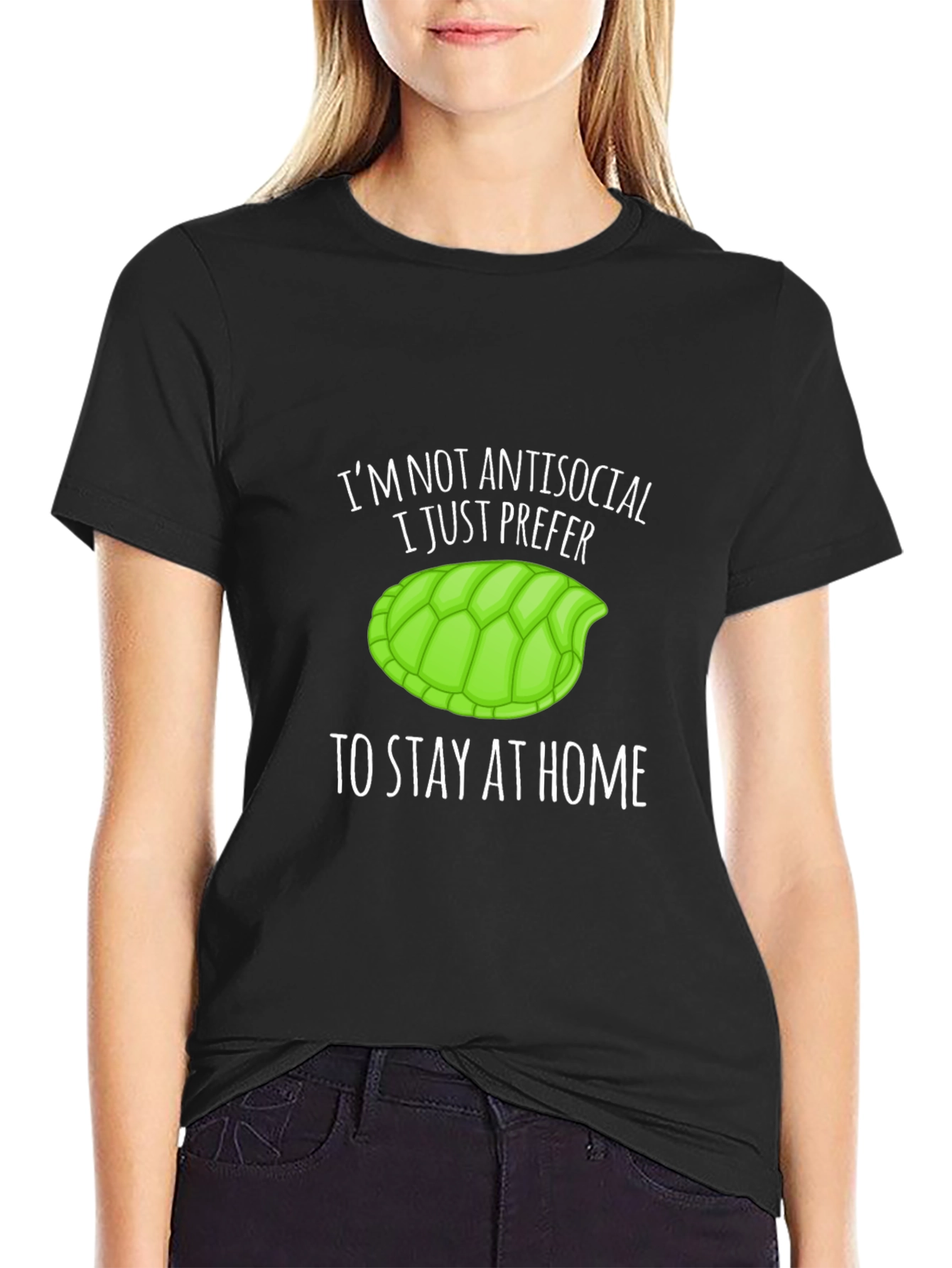 Im Not Antisocial Turtle Graphic T-Shirt
