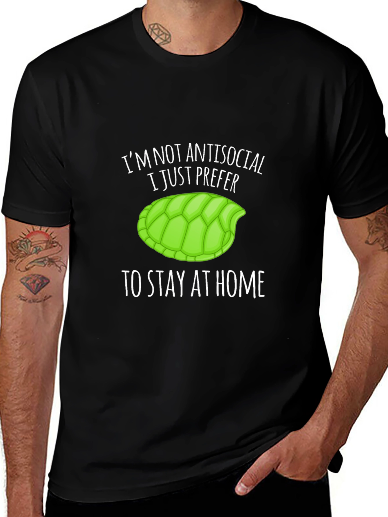 Im Not Antisocial Turtle Graphic T-Shirt