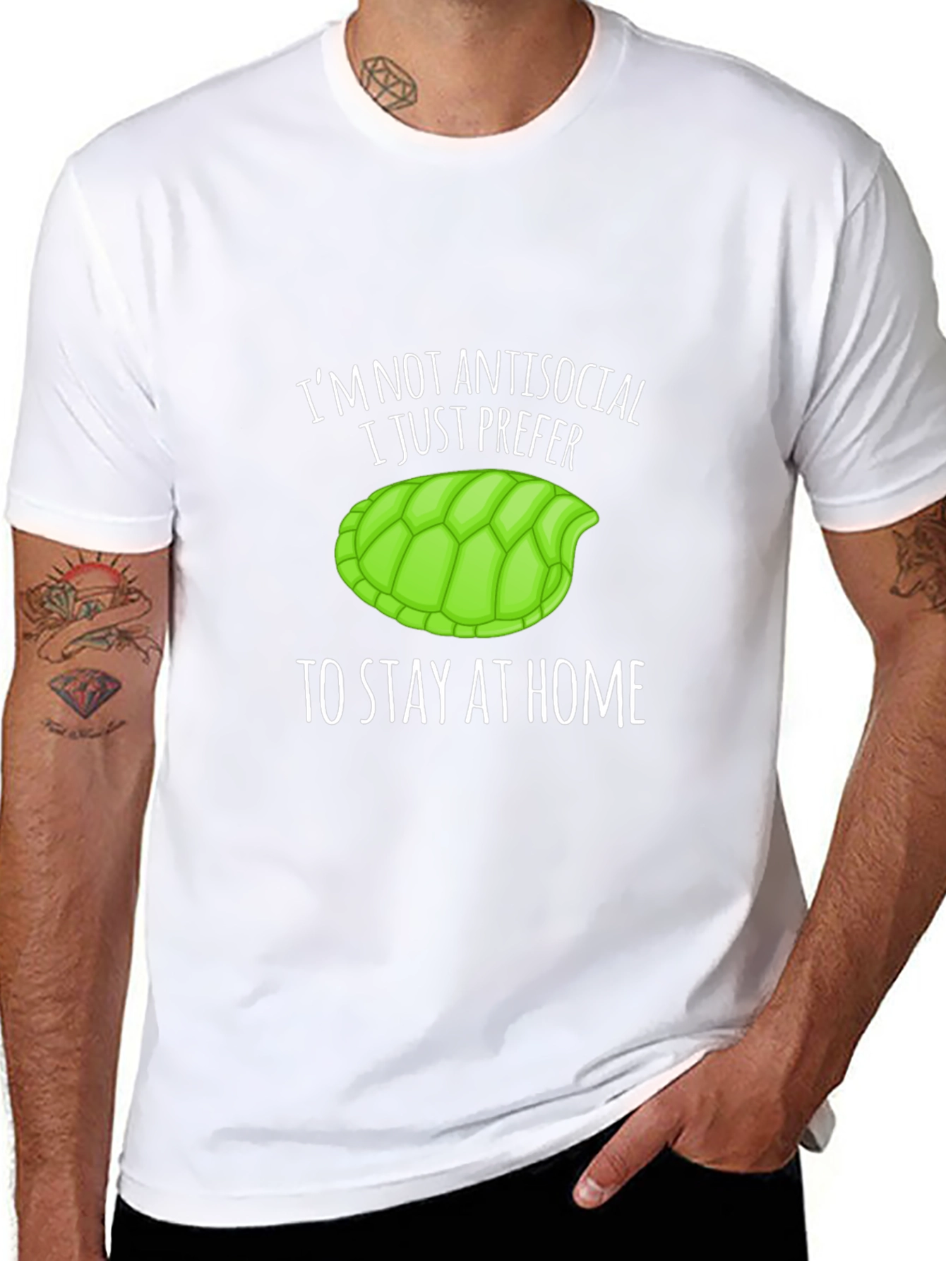 Im Not Antisocial Turtle Graphic T-Shirt
