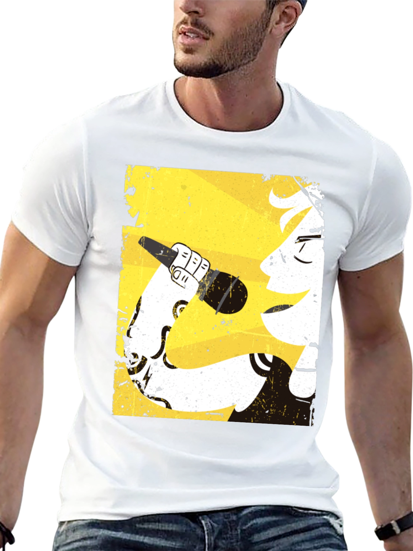 Retro Singer Graphic Tee - Cool Musician Shirt