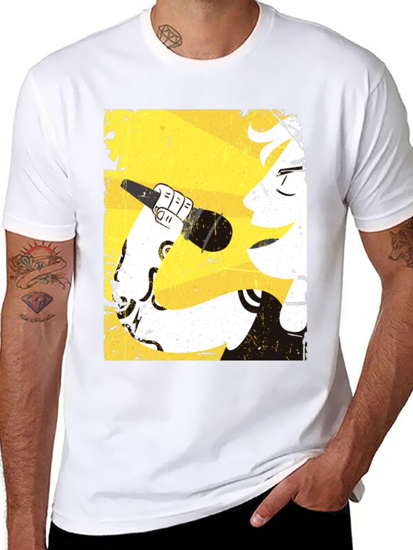 Retro Singer Graphic Tee - Cool Musician Shirt