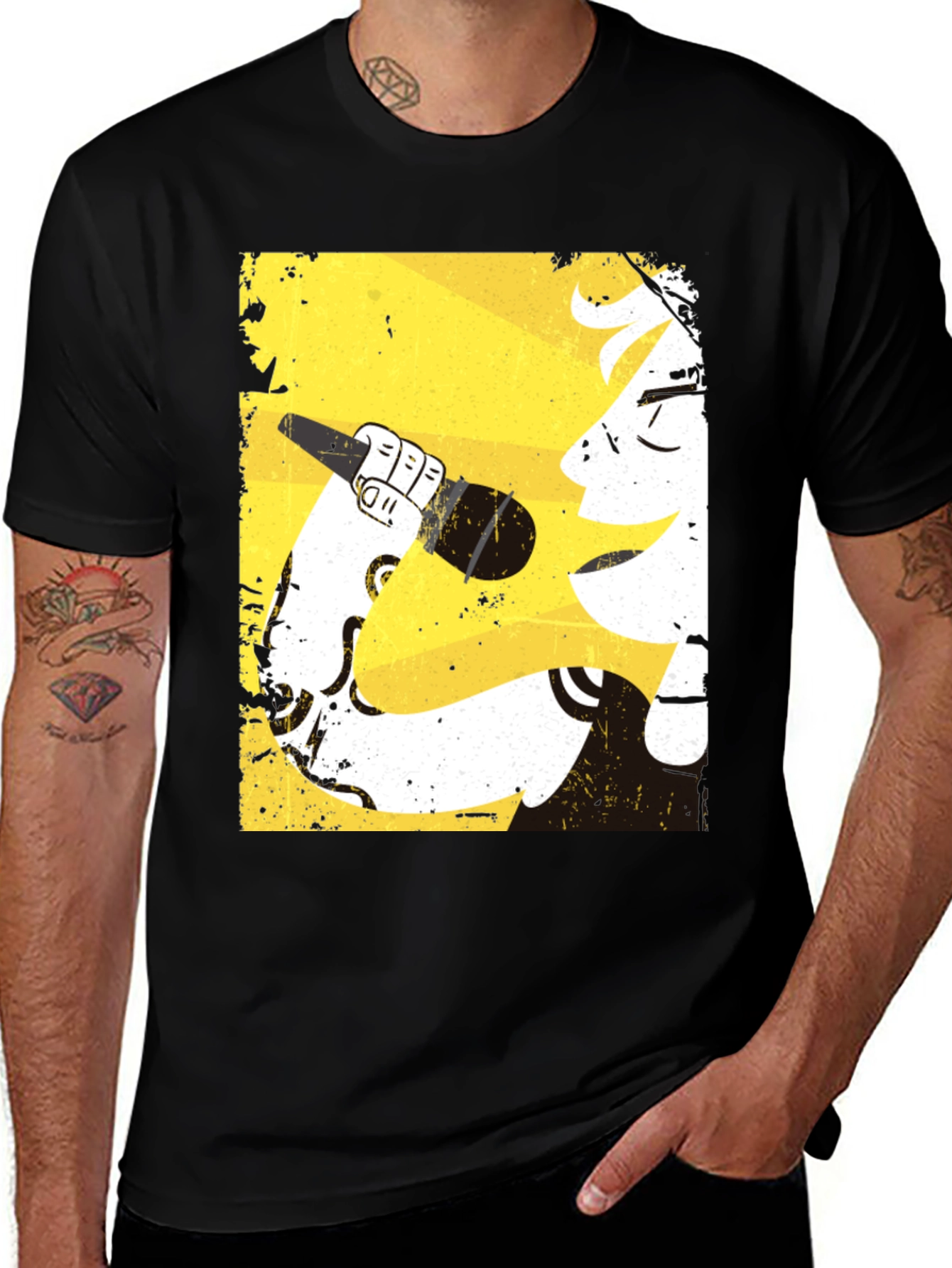 Retro Singer Graphic Tee - Cool Musician Shirt