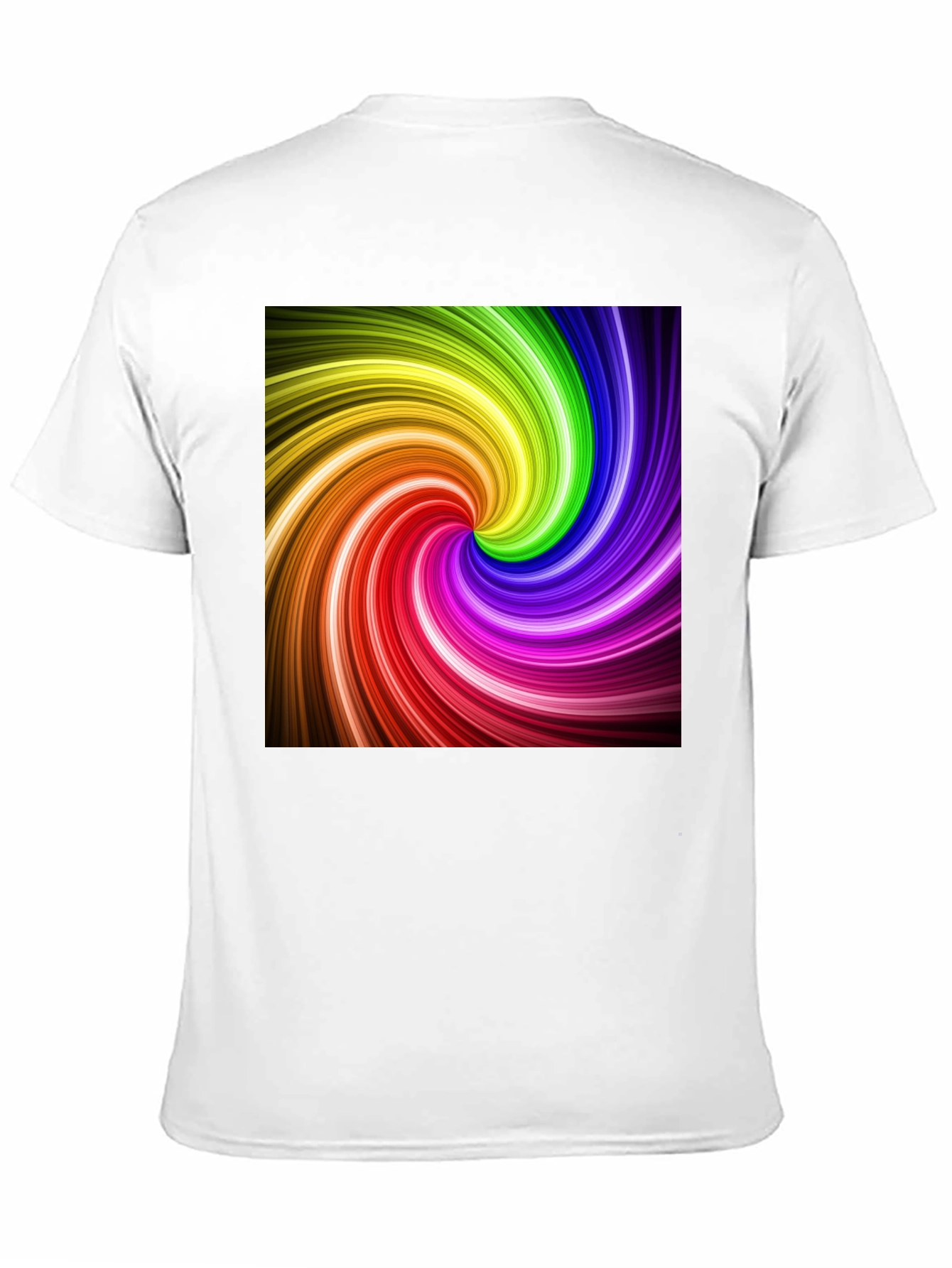 Rainbow Swirl Graphic Black T-Shirt
