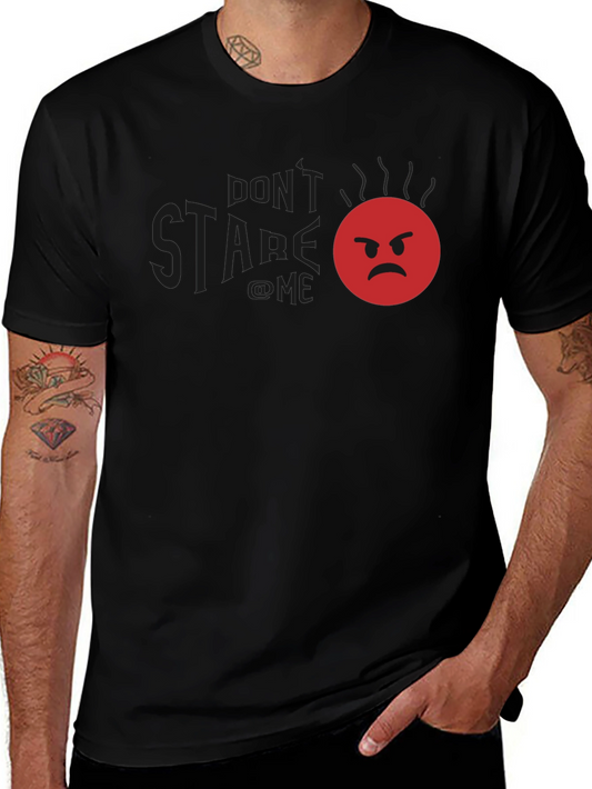 Funny Angry Emoji Graphic T-Shirt - Dont Stare