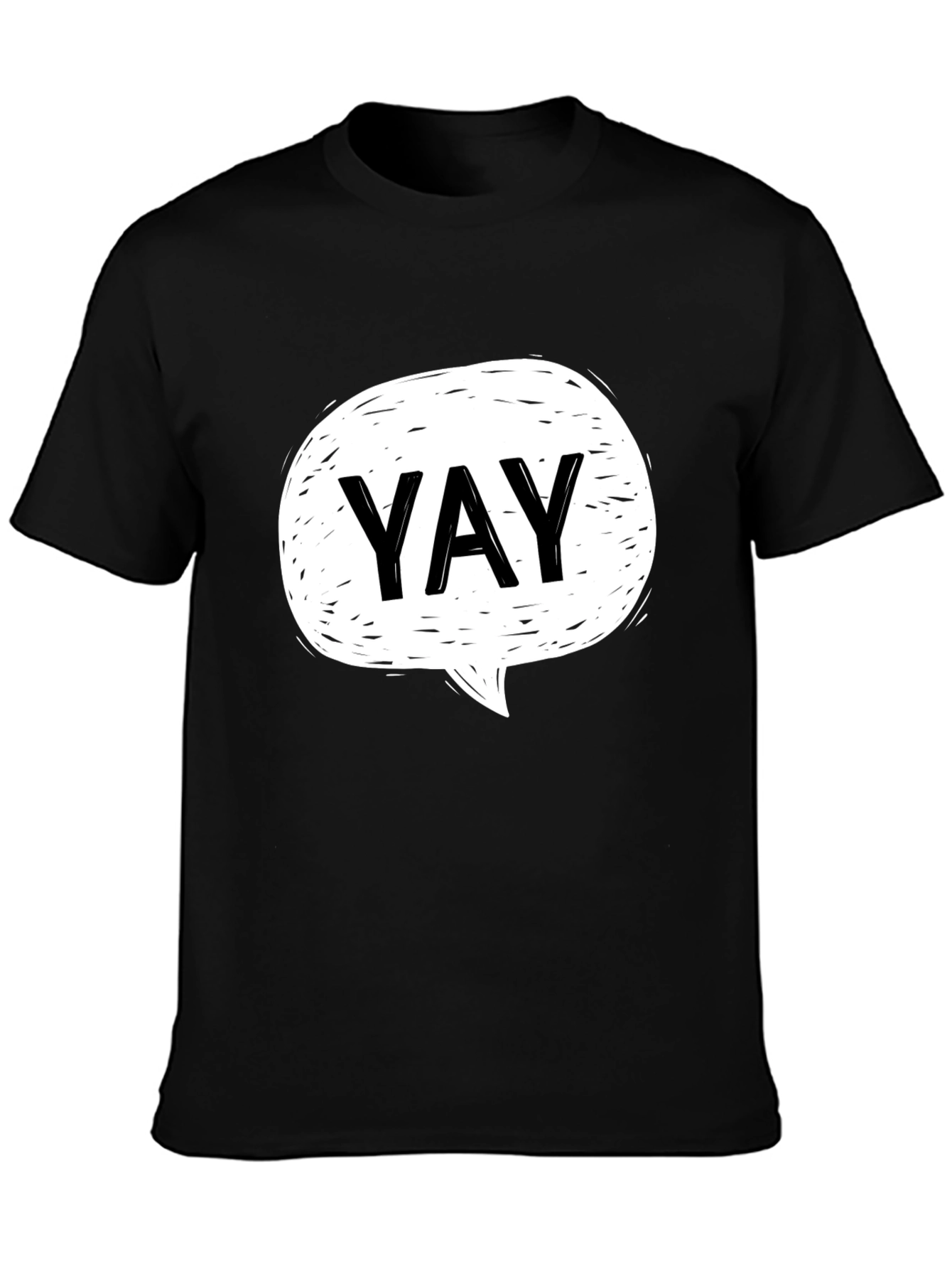 YAY Speech Bubble Graphic T-Shirt - Casual Cool Tee
