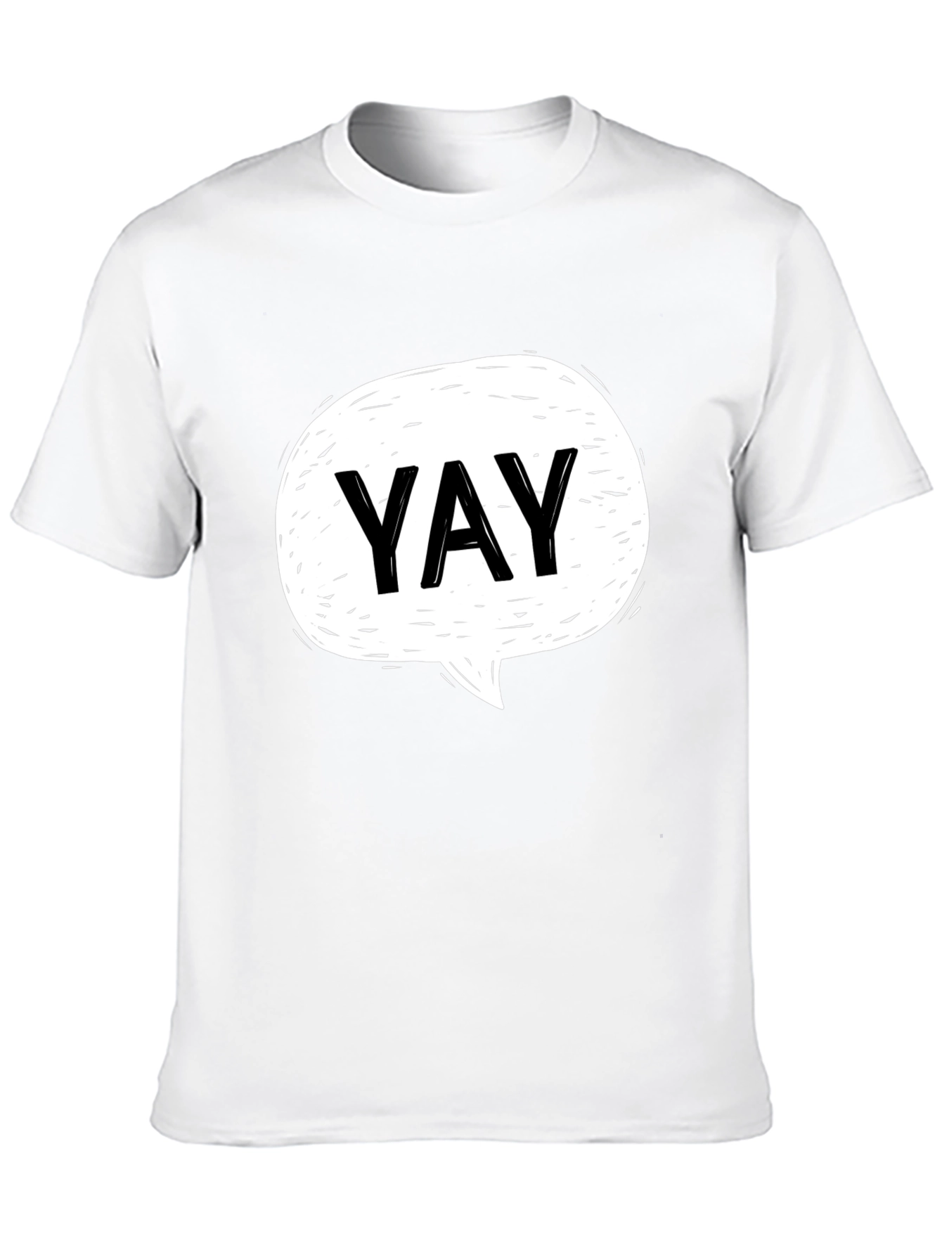 YAY Speech Bubble Graphic T-Shirt - Casual Cool Tee
