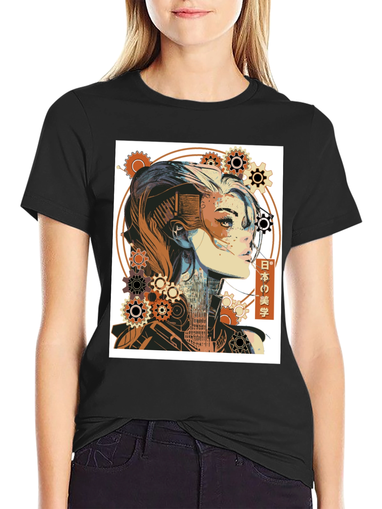 Steampunk Beauty Graphic Tee - Unique Style