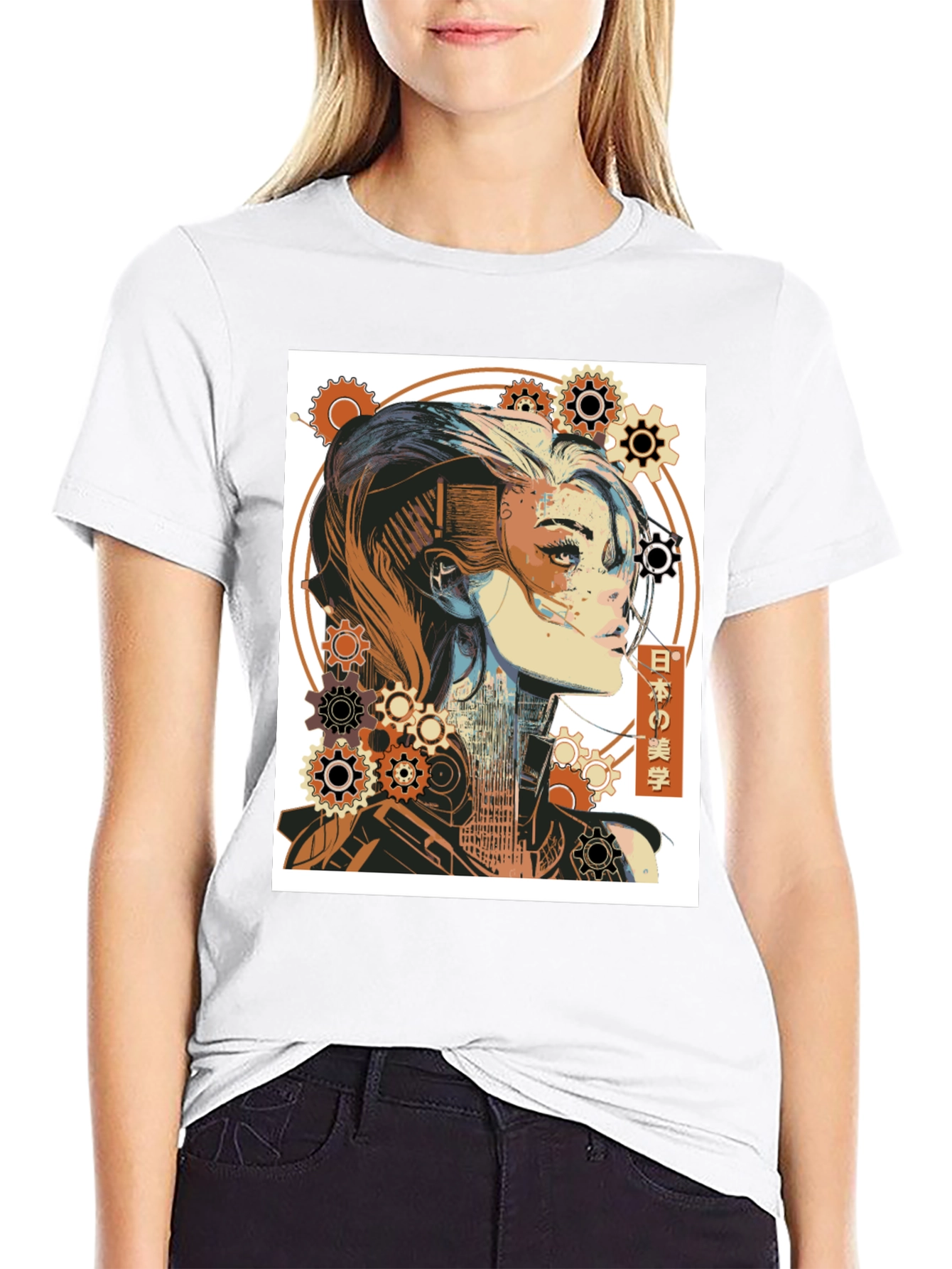 Steampunk Beauty Graphic Tee - Unique Style