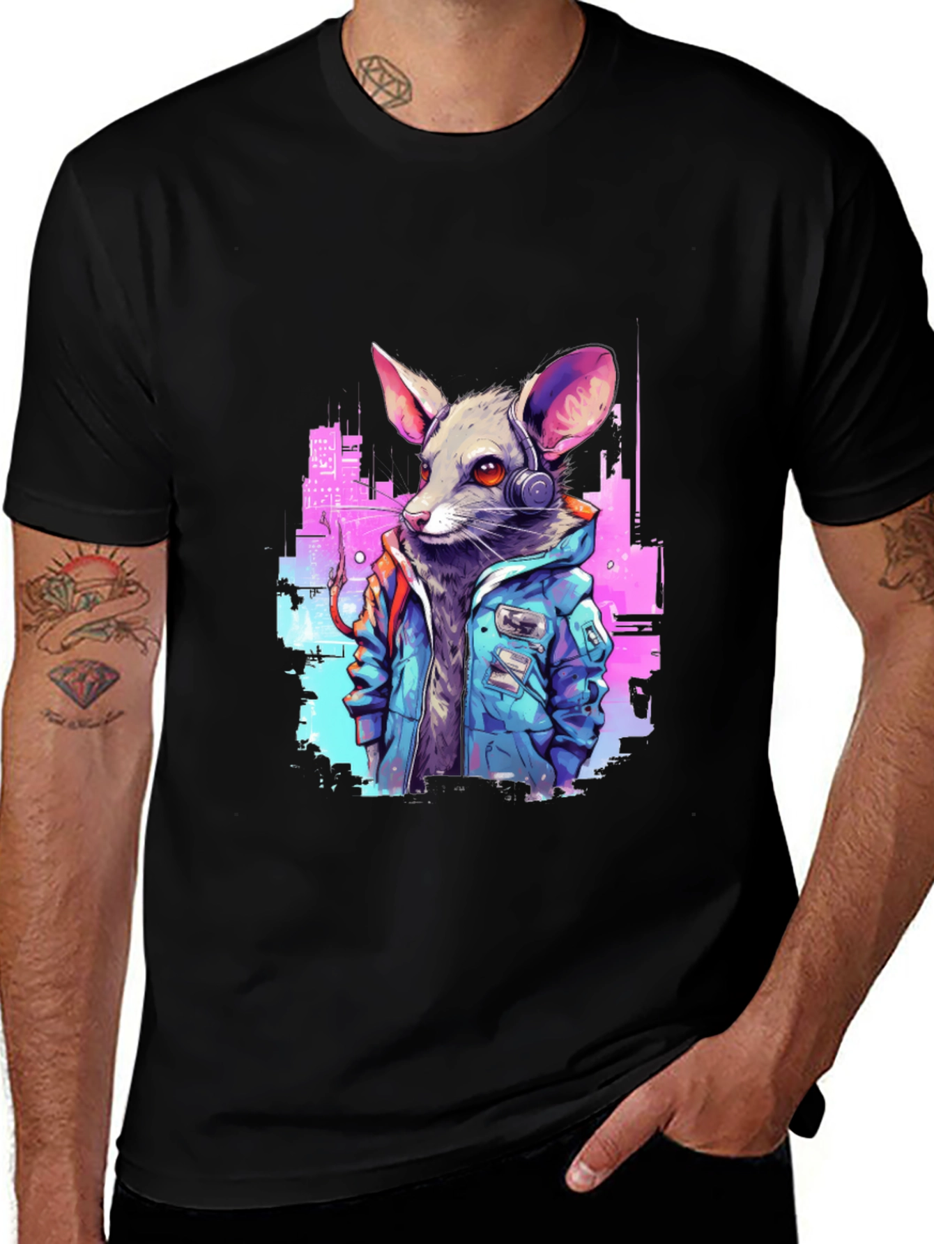 Cyberpunk Rat T-Shirt - Urban Style