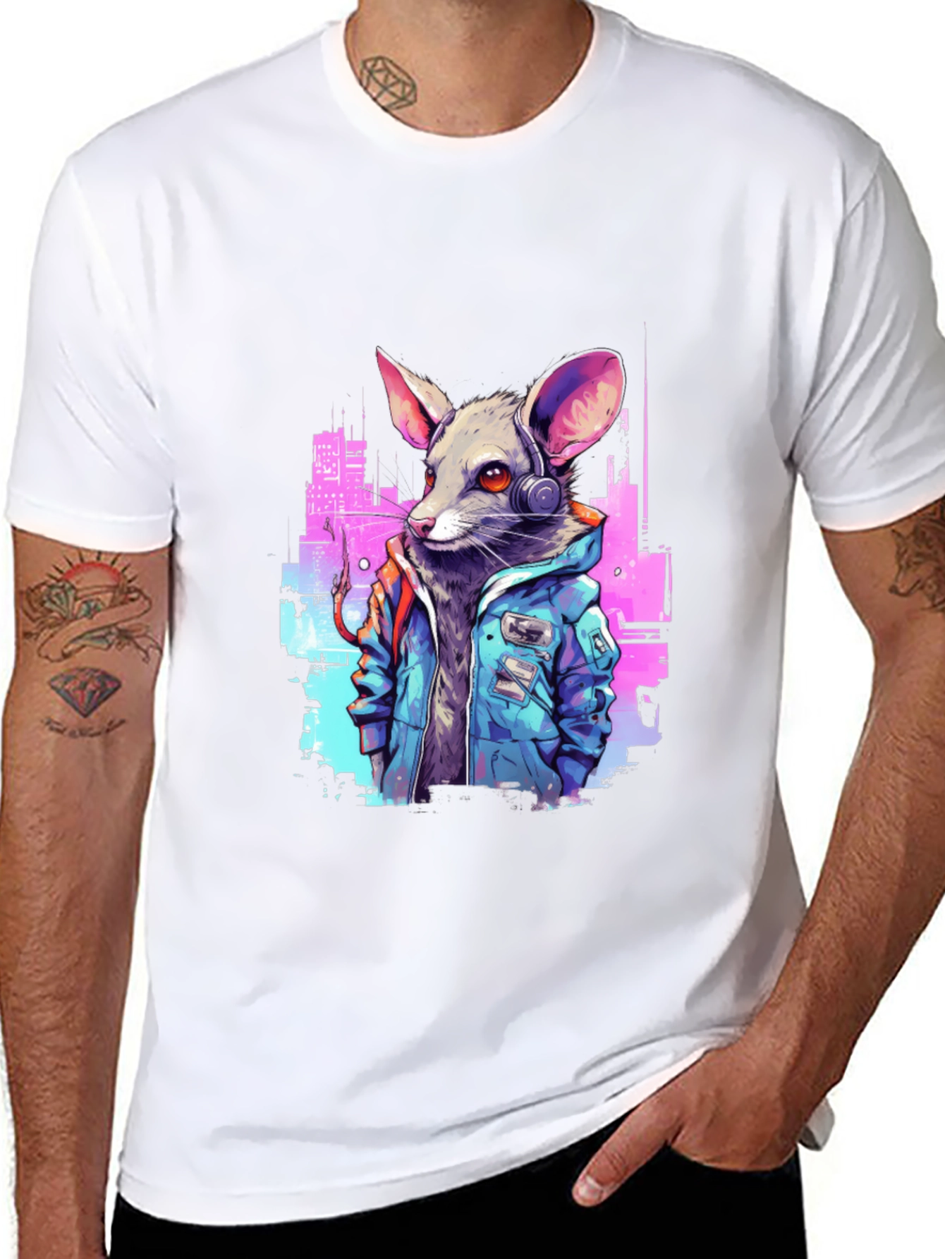 Cyberpunk Rat T-Shirt - Urban Style