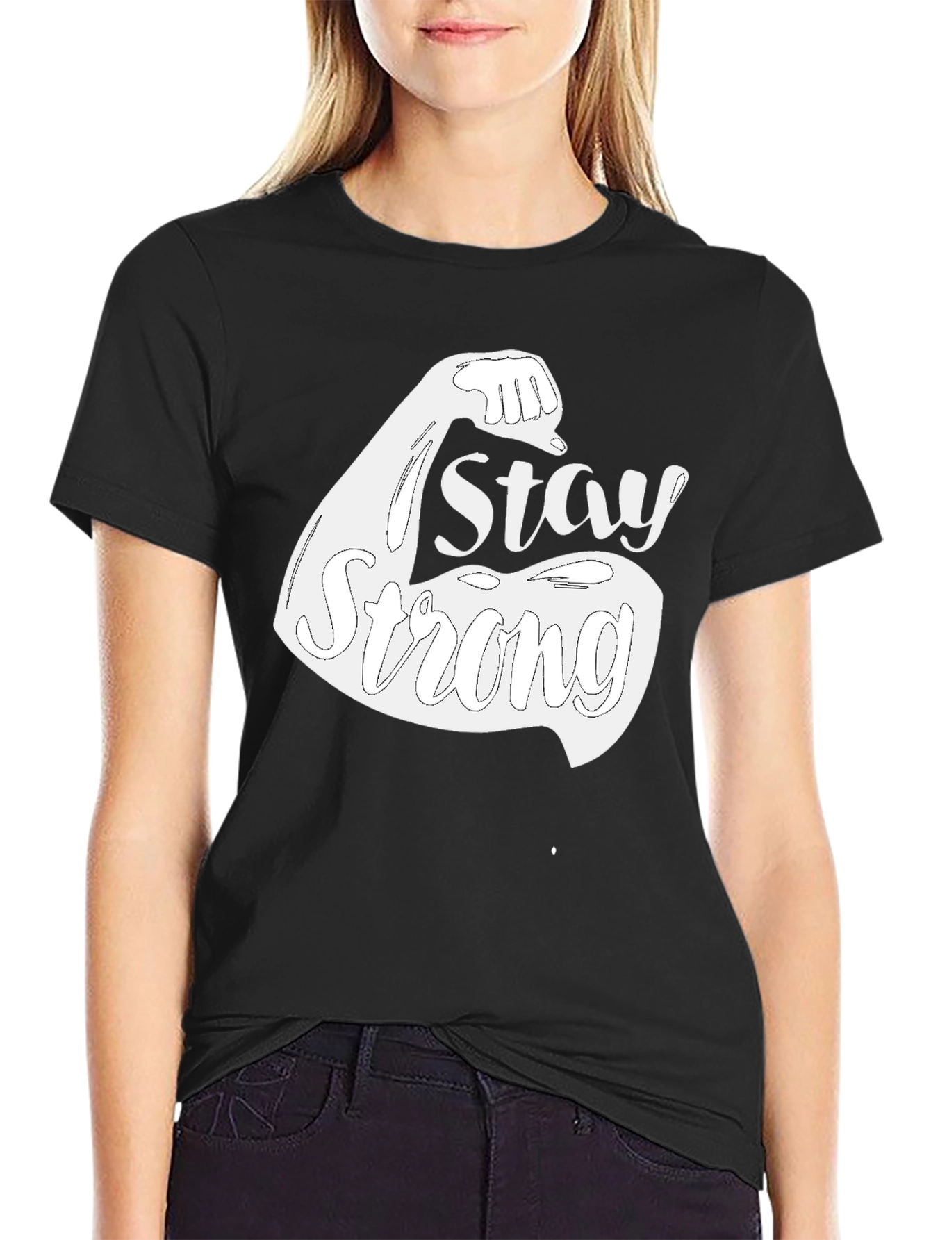Stay Strong Graphic Tee - Black