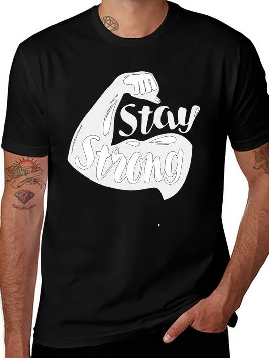 Stay Strong Graphic Tee - Black