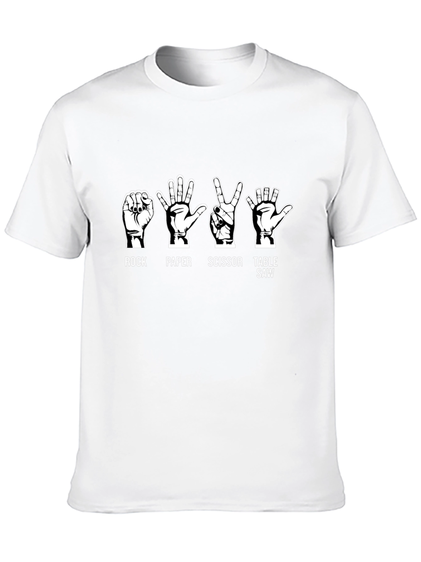 Rock Paper Scissor Table Saw Funny T-Shirt