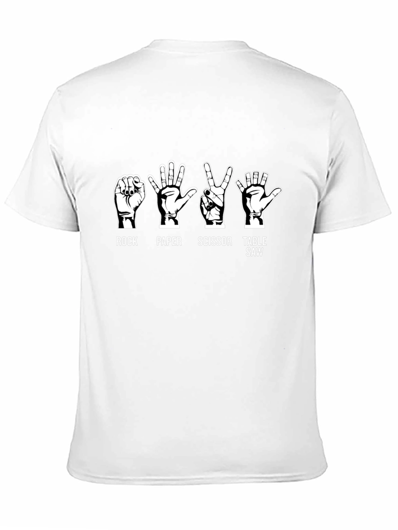 Rock Paper Scissor Table Saw Funny T-Shirt