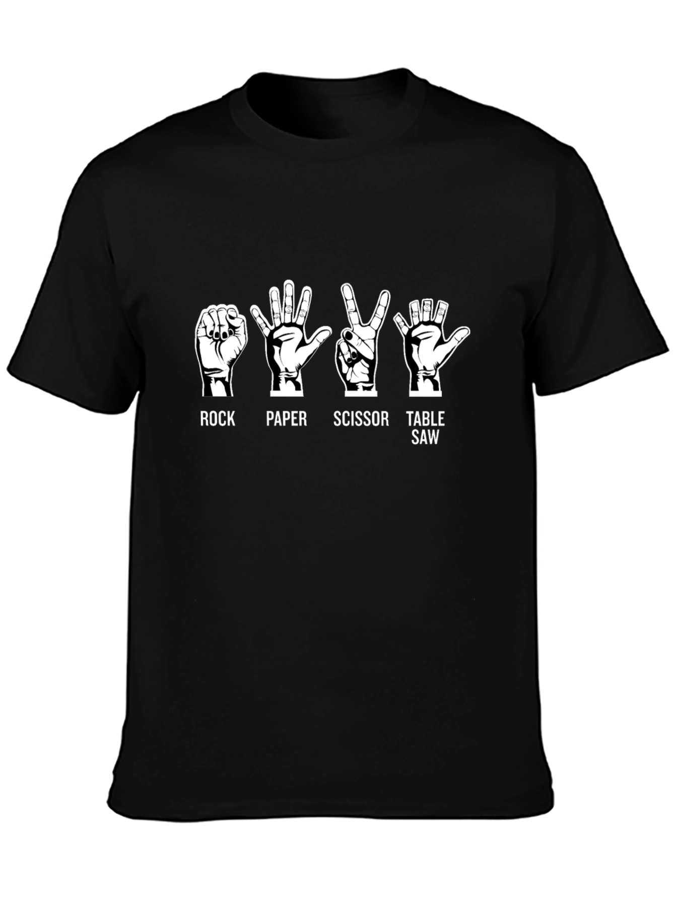 Rock Paper Scissor Table Saw Funny T-Shirt