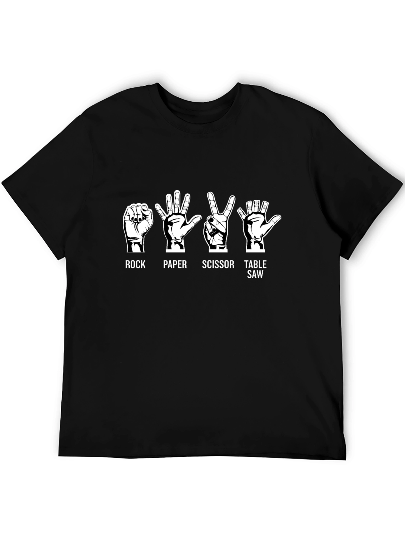Rock Paper Scissor Table Saw Funny T-Shirt