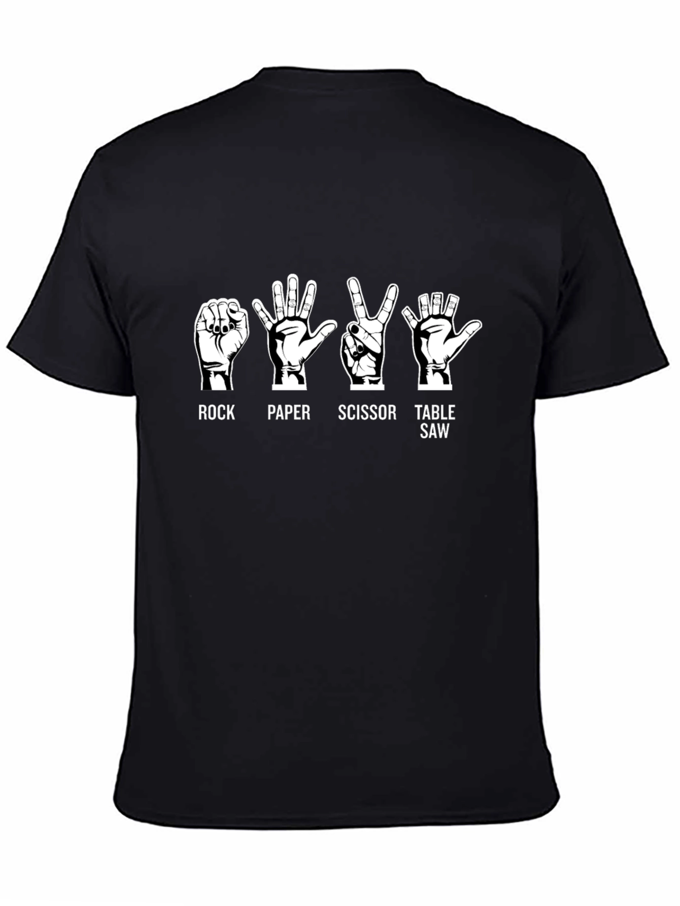 Rock Paper Scissor Table Saw Funny T-Shirt