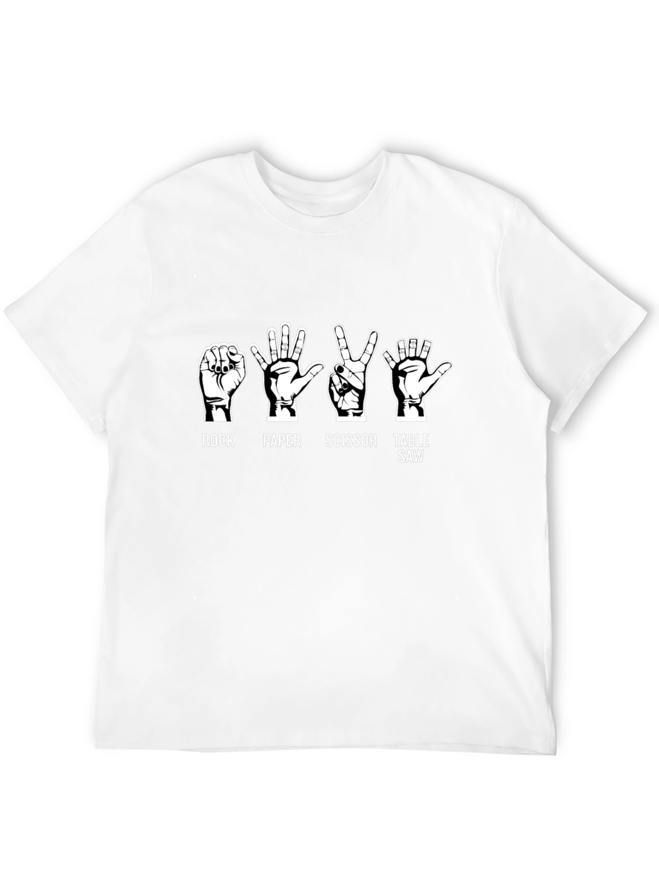 Rock Paper Scissor Table Saw Funny T-Shirt