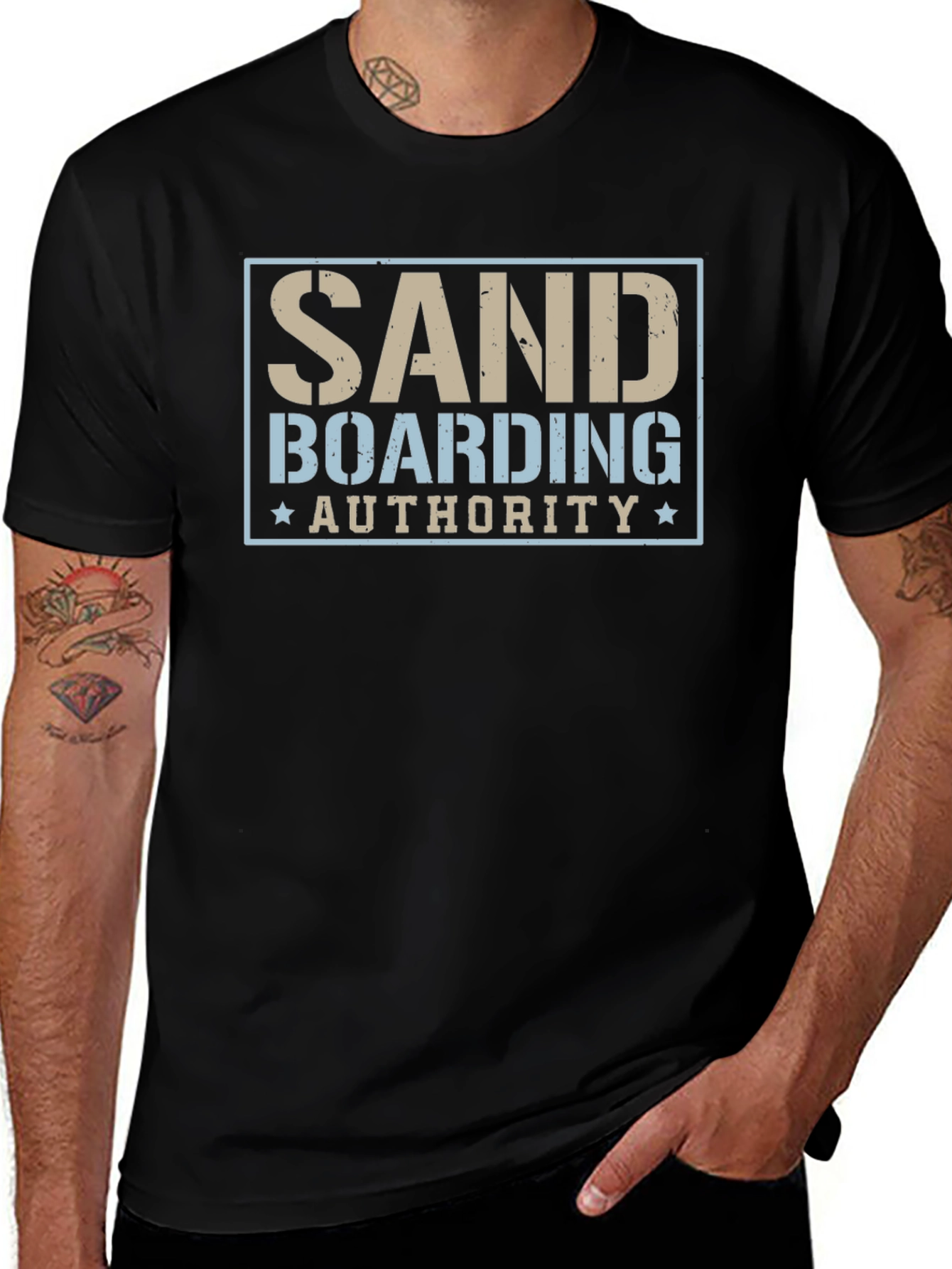 Sand Boarding Authority Black T-Shirt