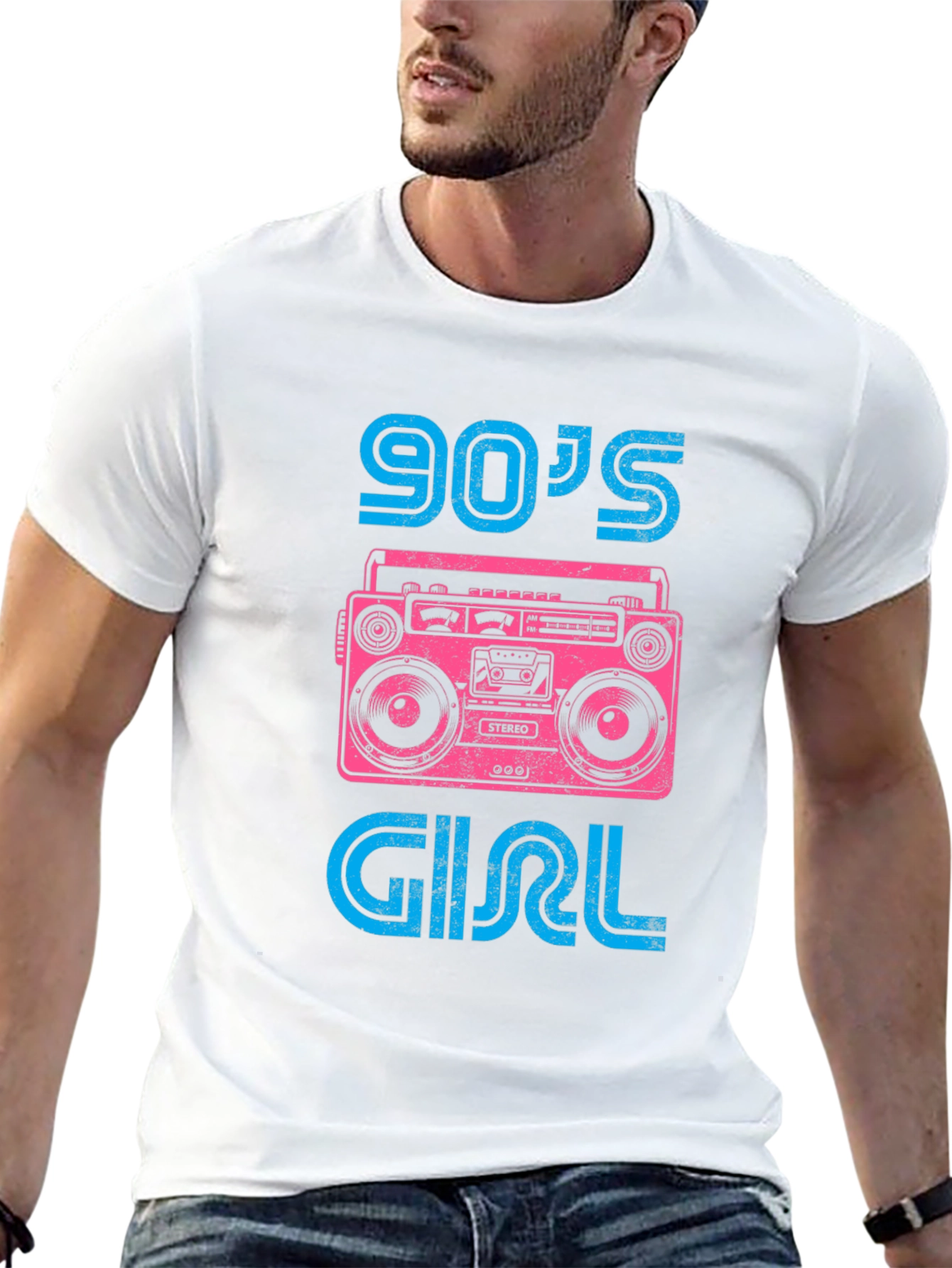 90s Girl Retro Boombox T-Shirt