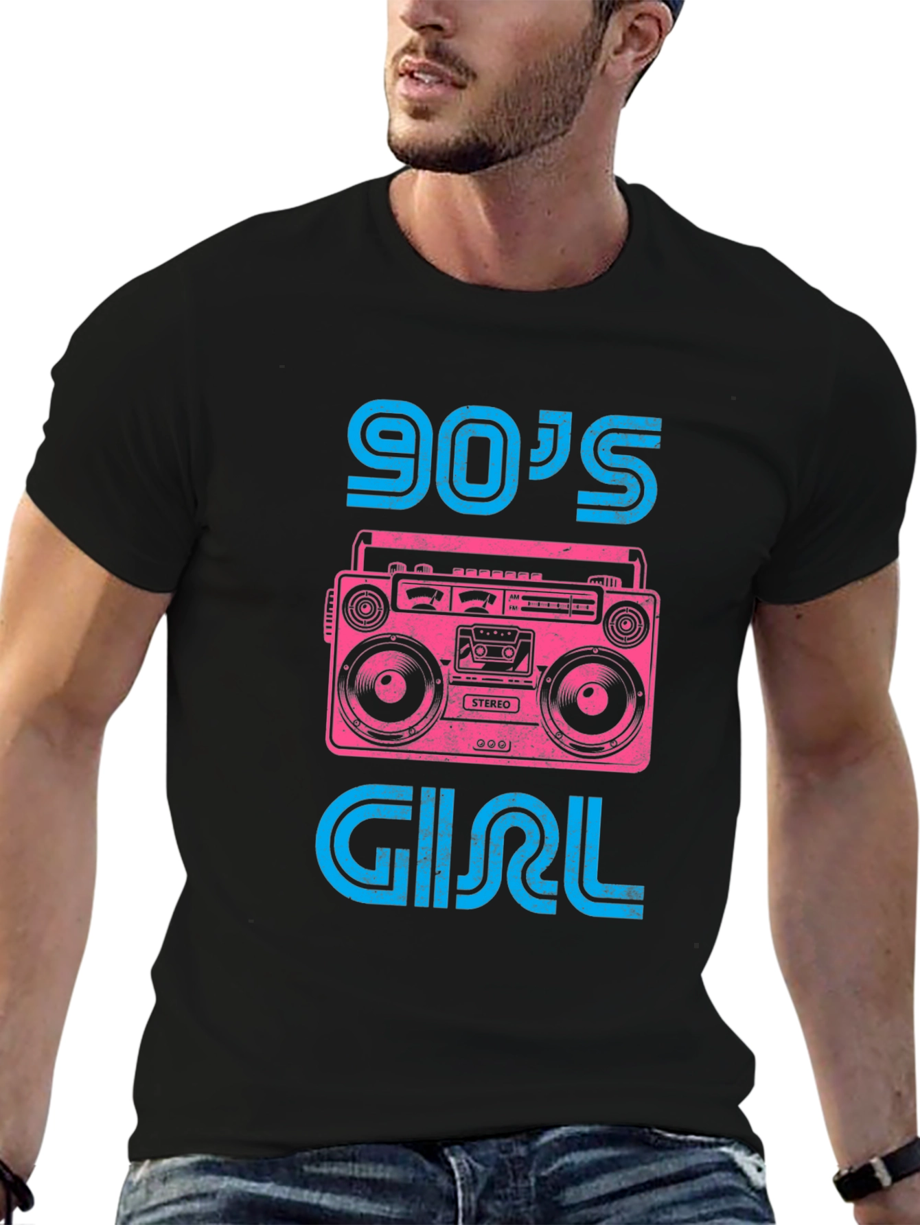90s Girl Retro Boombox T-Shirt