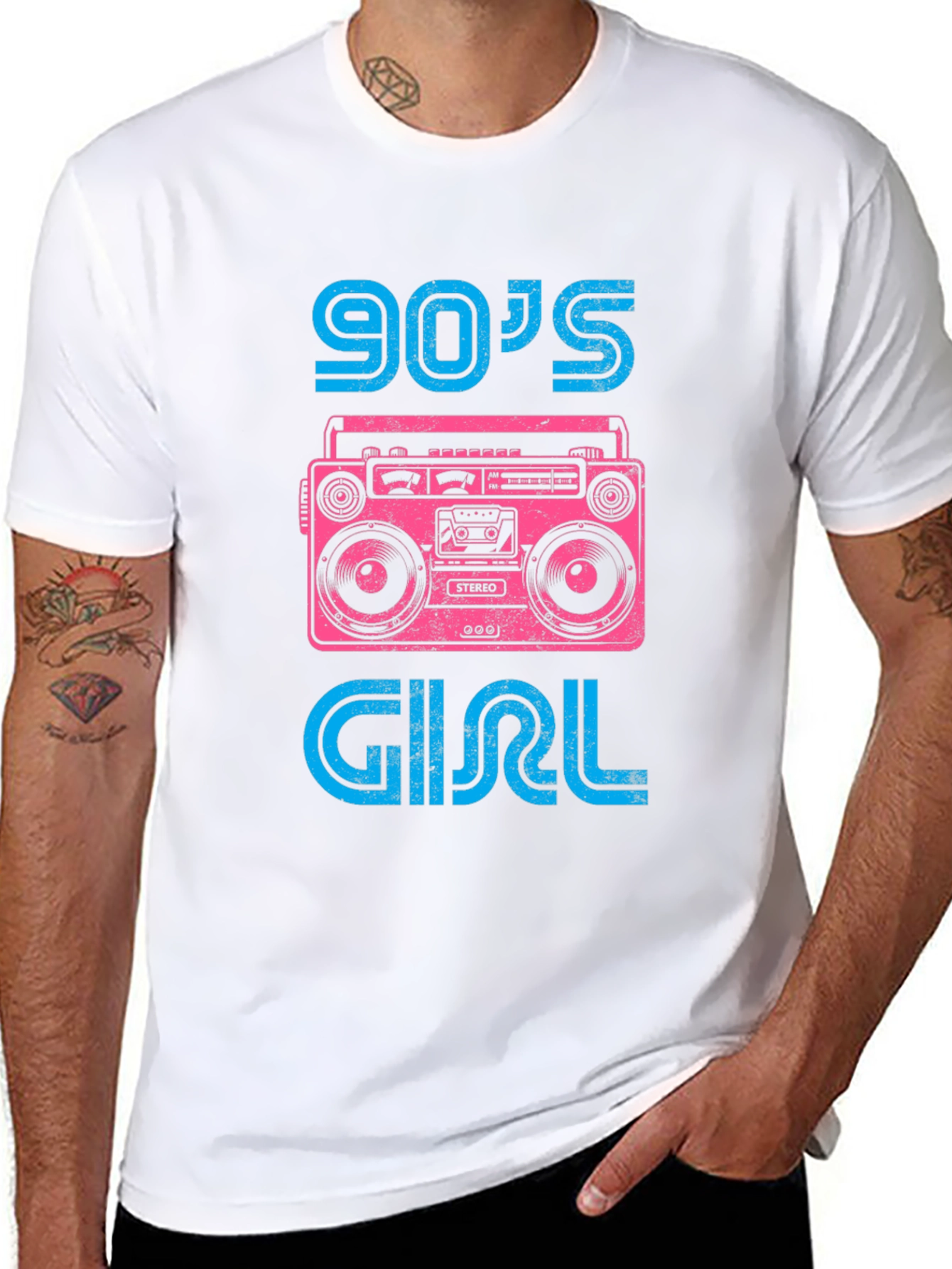 90s Girl Retro Boombox T-Shirt