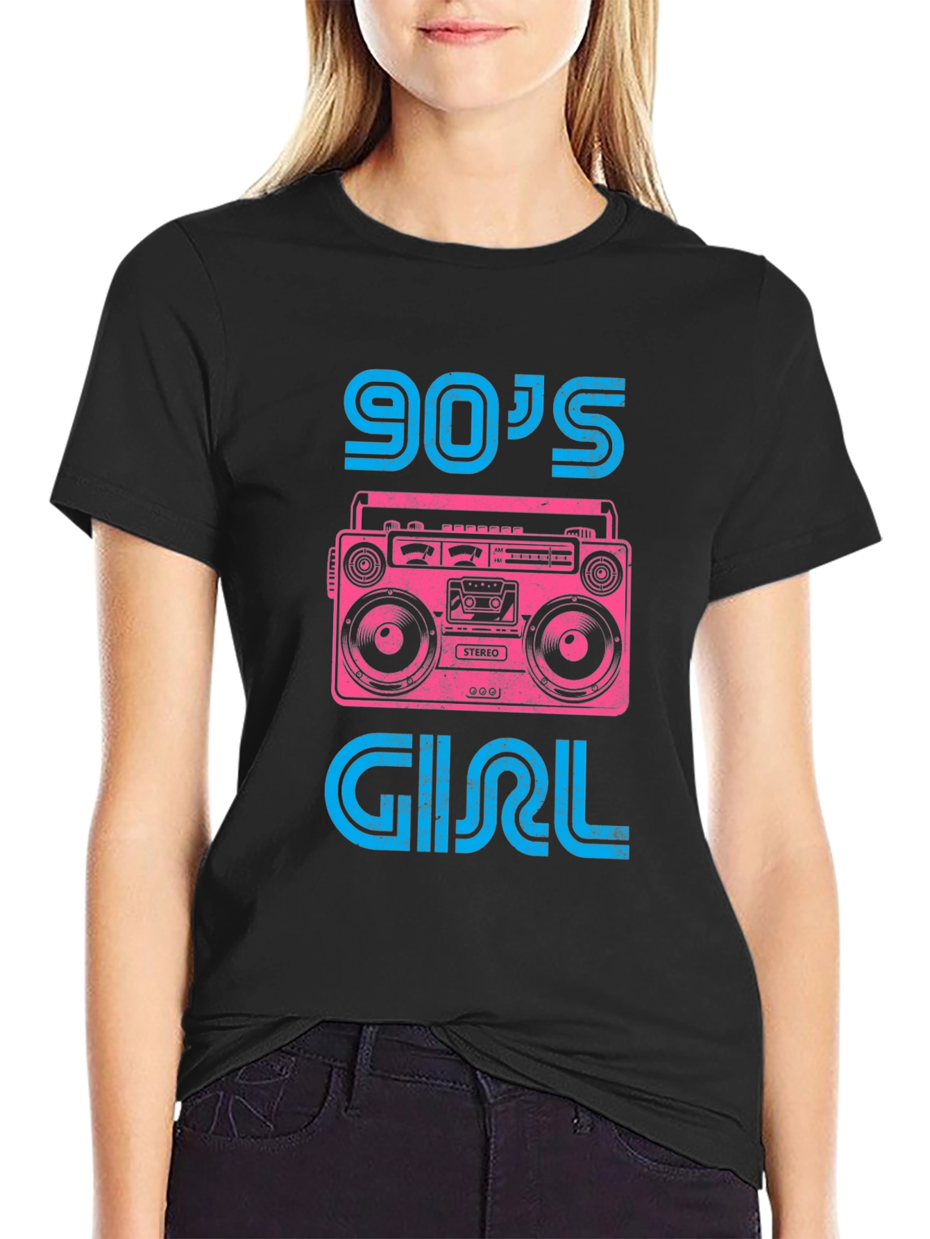 90s Girl Retro Boombox T-Shirt