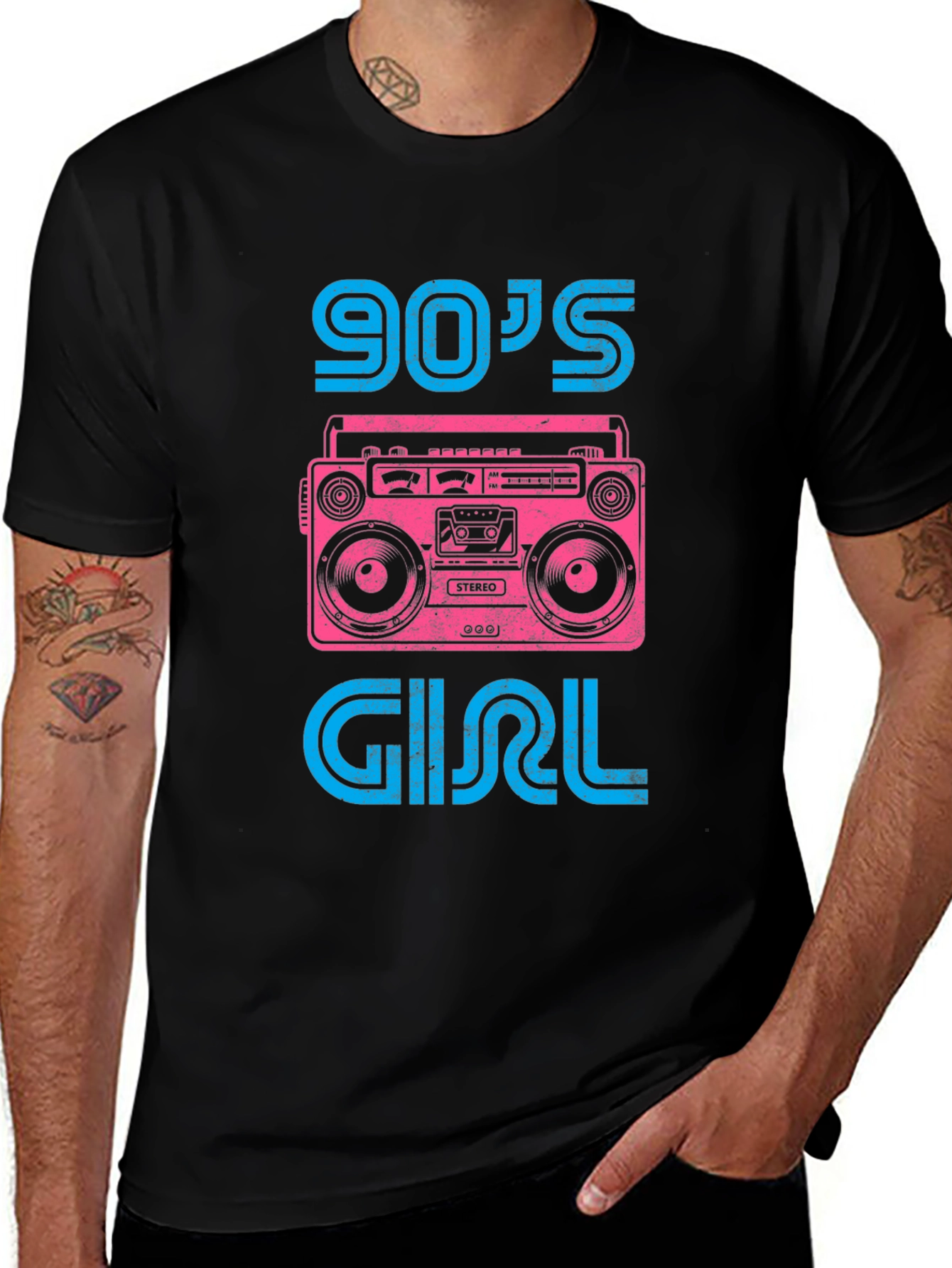 90s Girl Retro Boombox T-Shirt