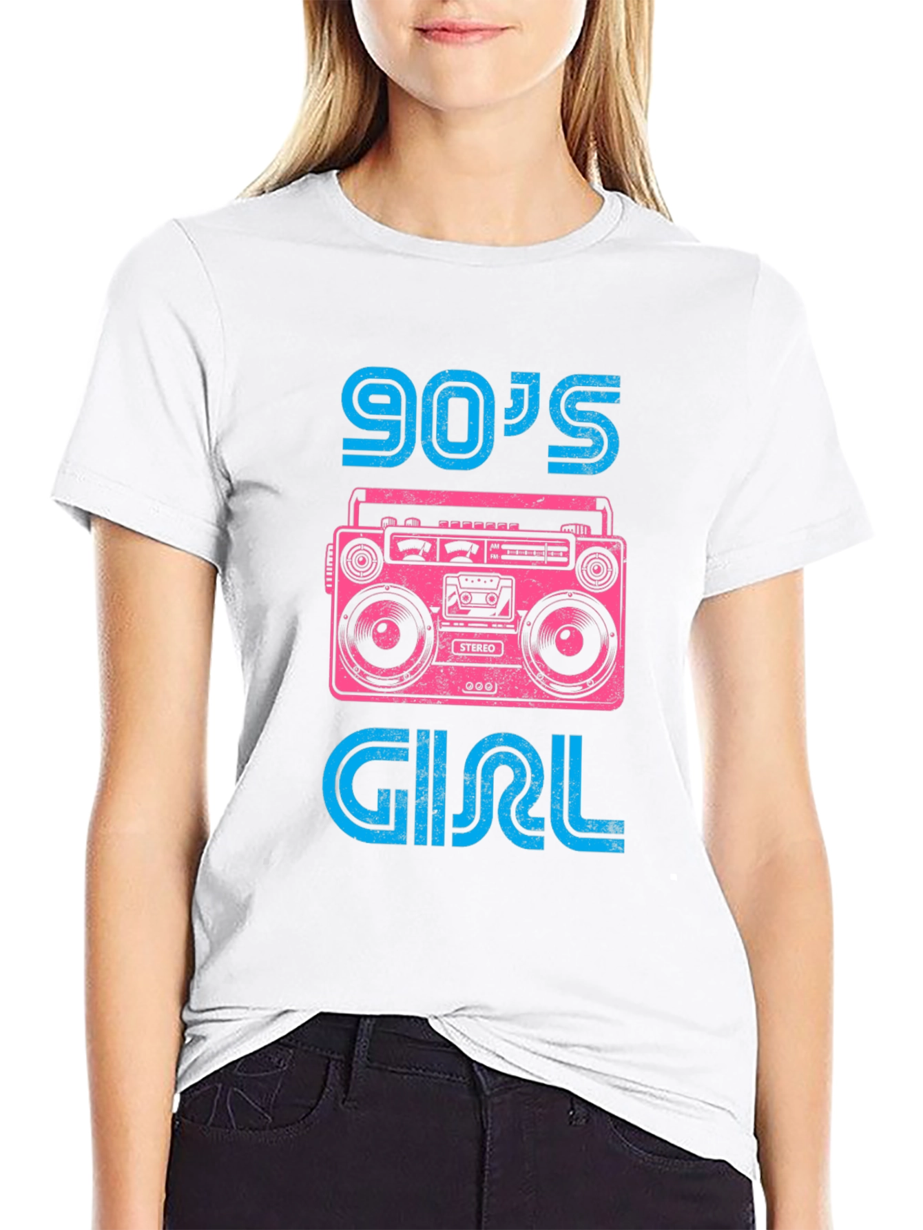90s Girl Retro Boombox T-Shirt