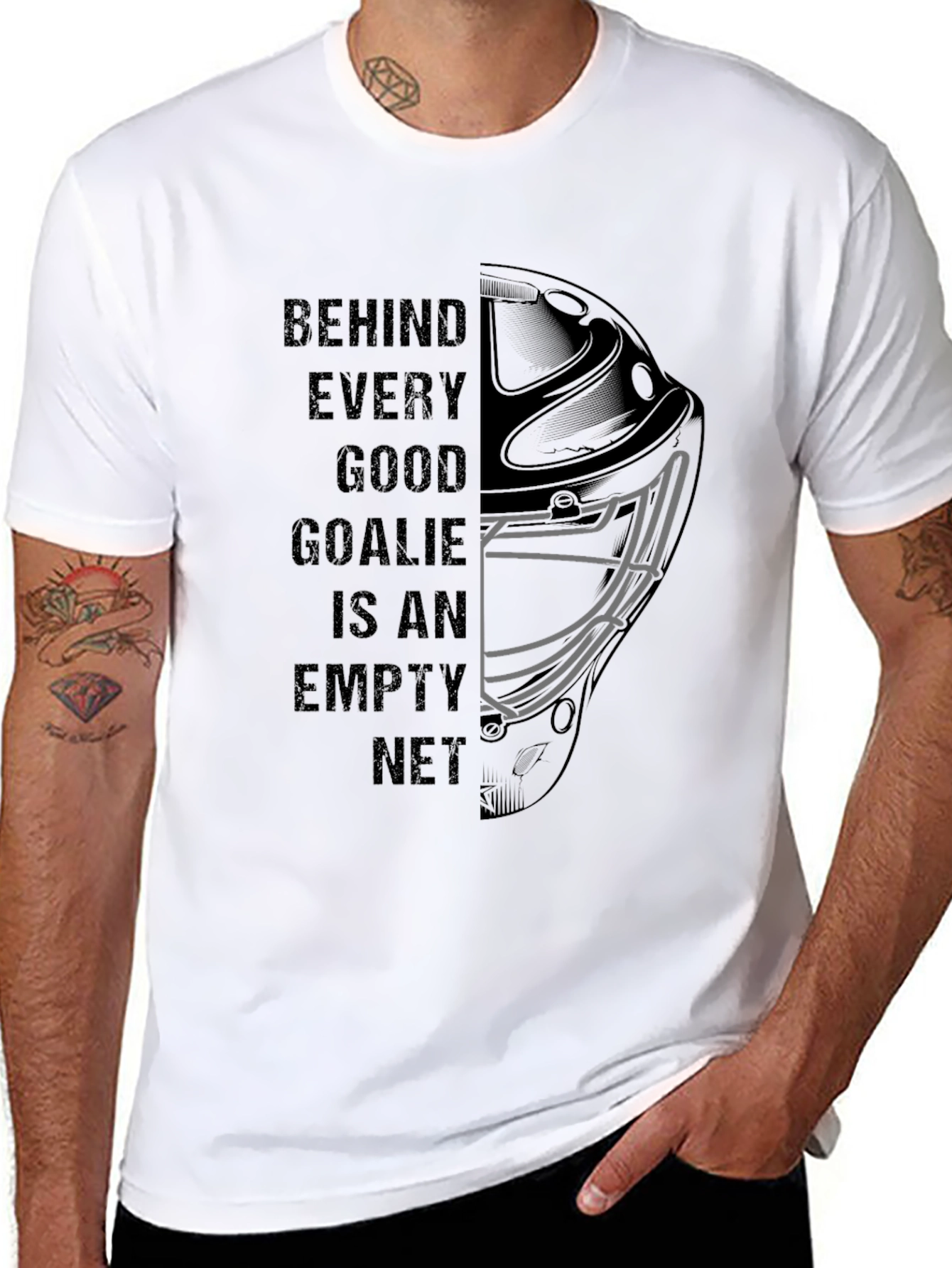 Hockey Goalie T-Shirt - Behind Every Good Goalie...