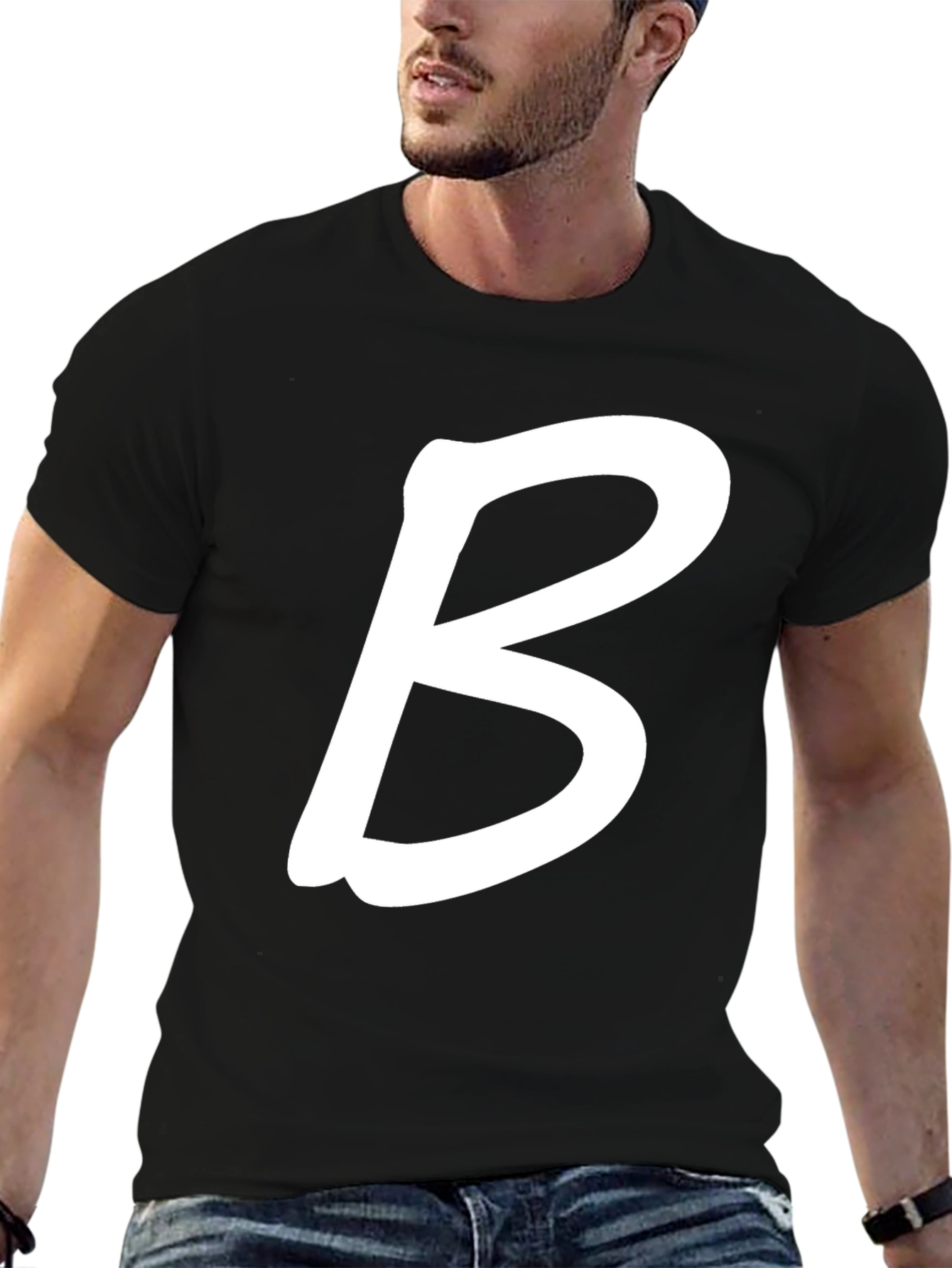 Initial B T-Shirt - Stylish Monogram Tee