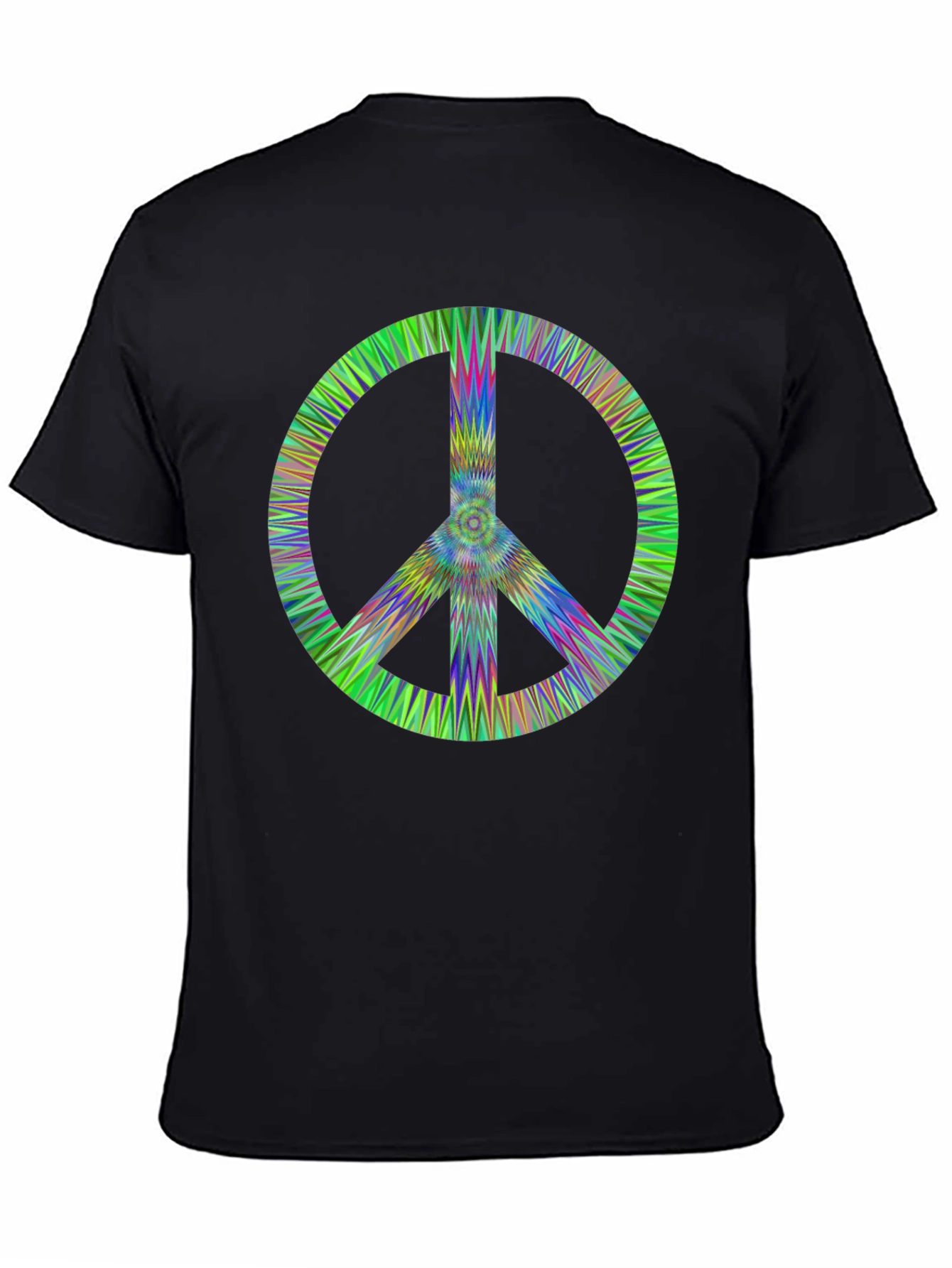 Retro Peace Sign Black T-Shirt