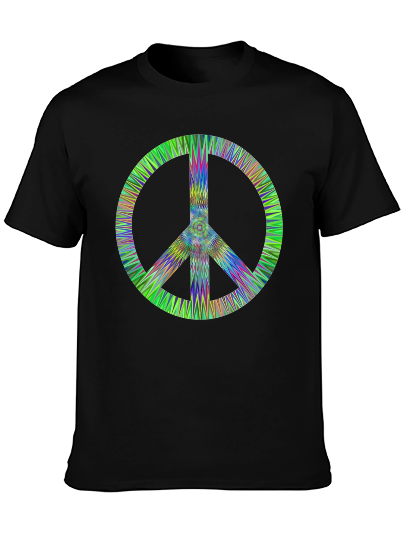 Retro Peace Sign Black T-Shirt