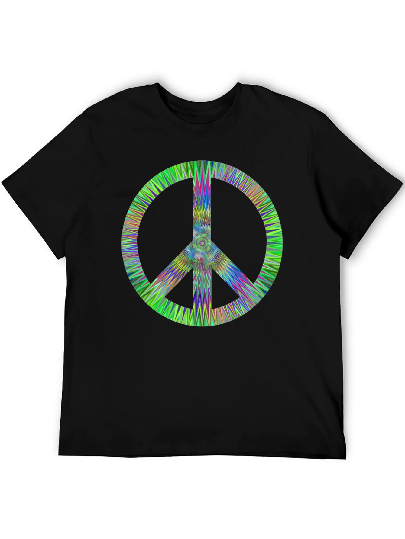Retro Peace Sign Black T-Shirt