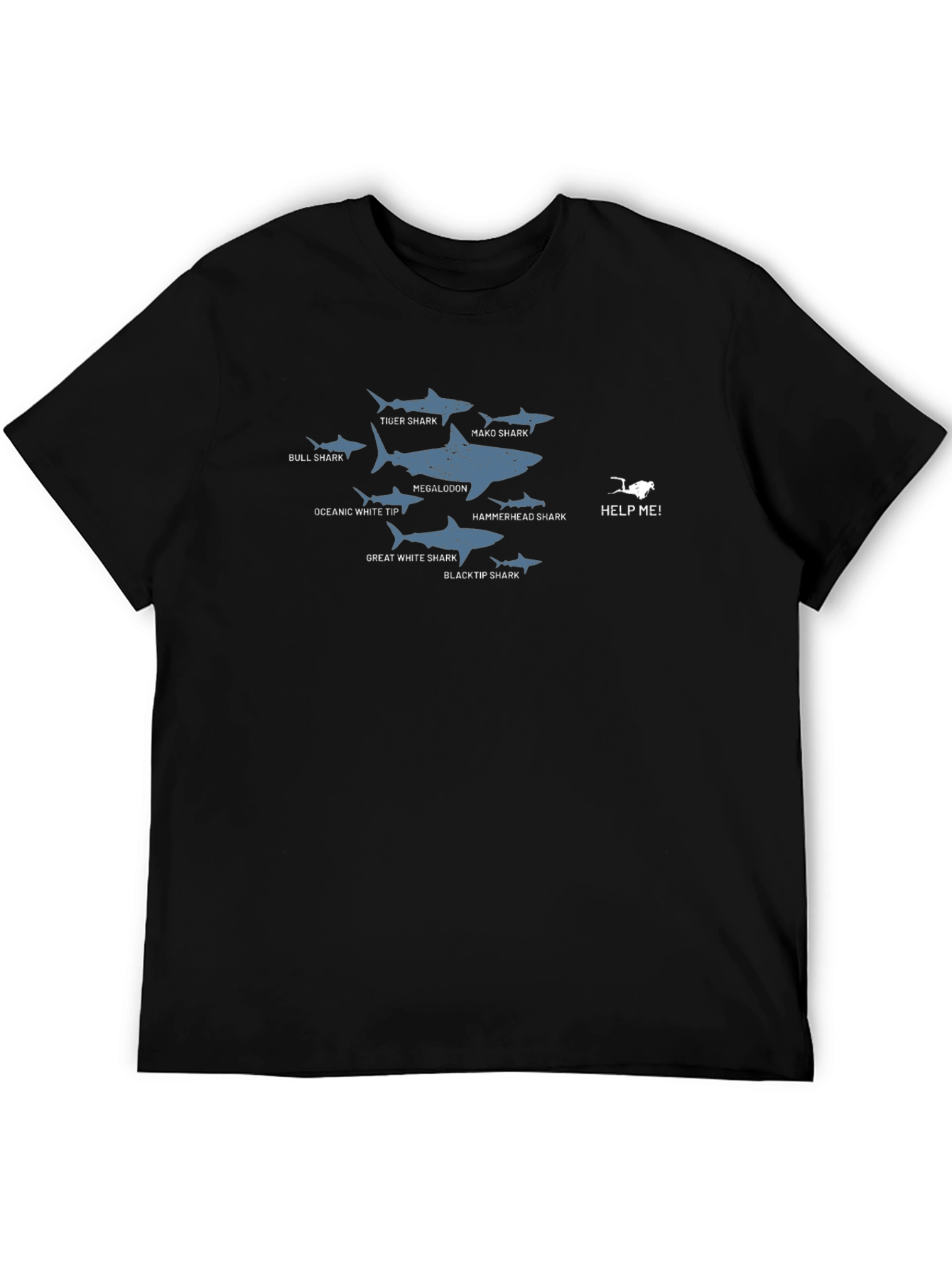 Shark Species Graphic T-Shirt