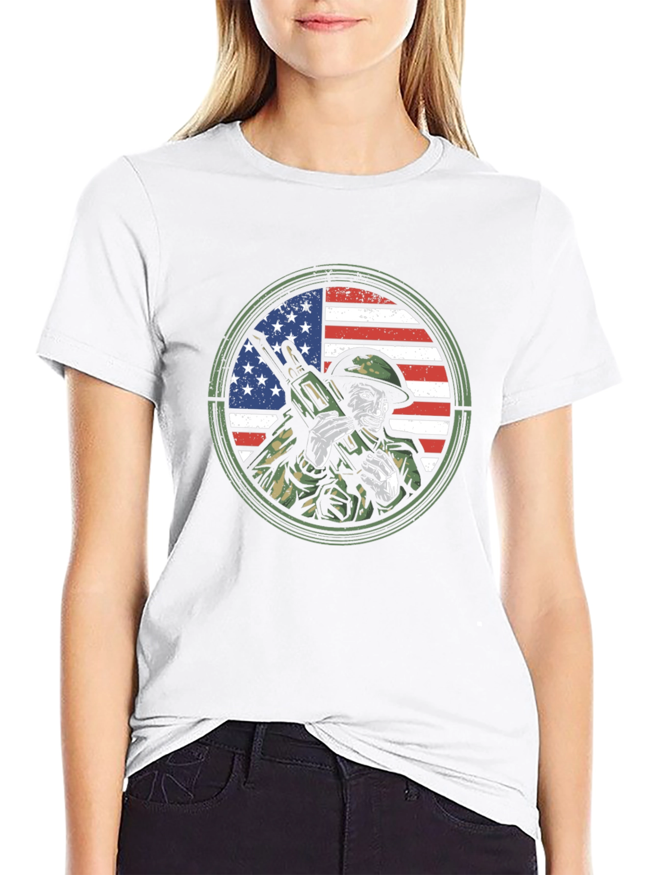 American Soldier Graphic Print Tee